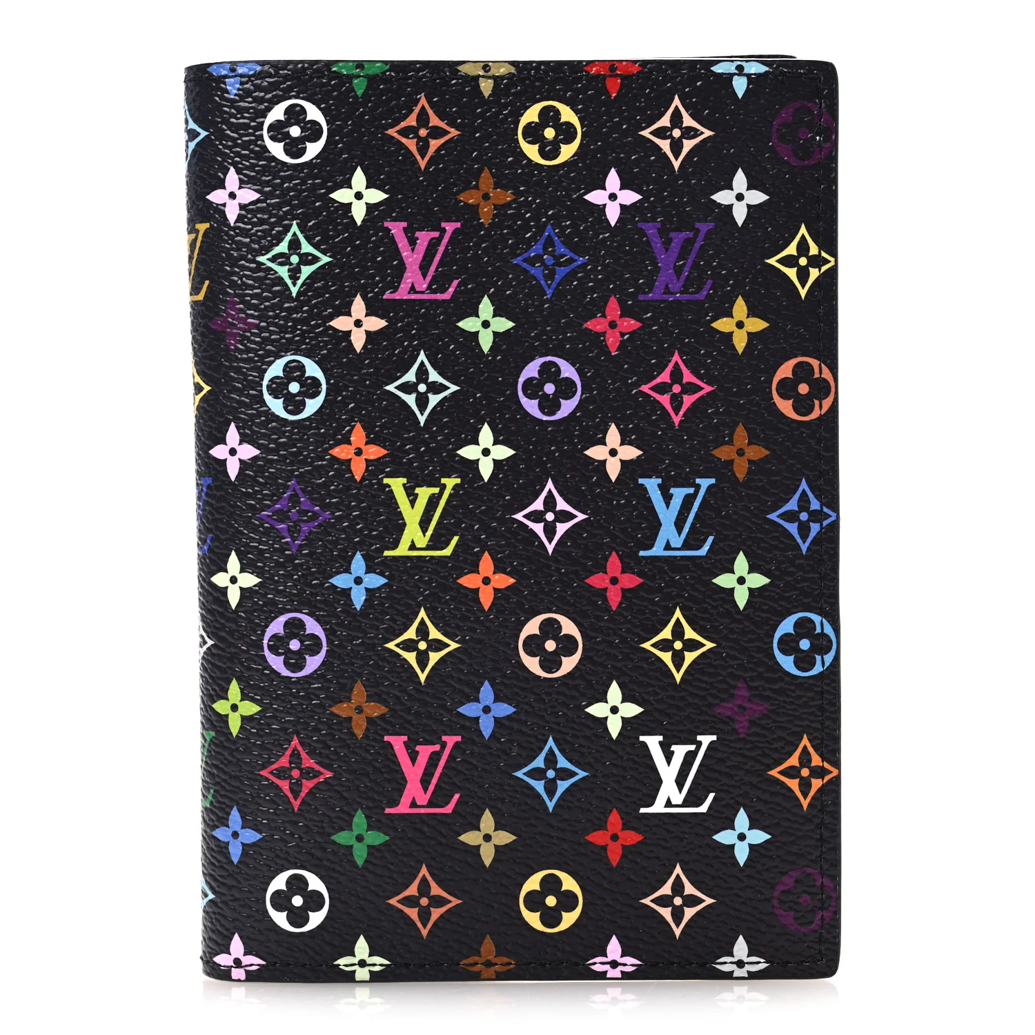 LV X TM Monogram Multicolor Passport Cover Black