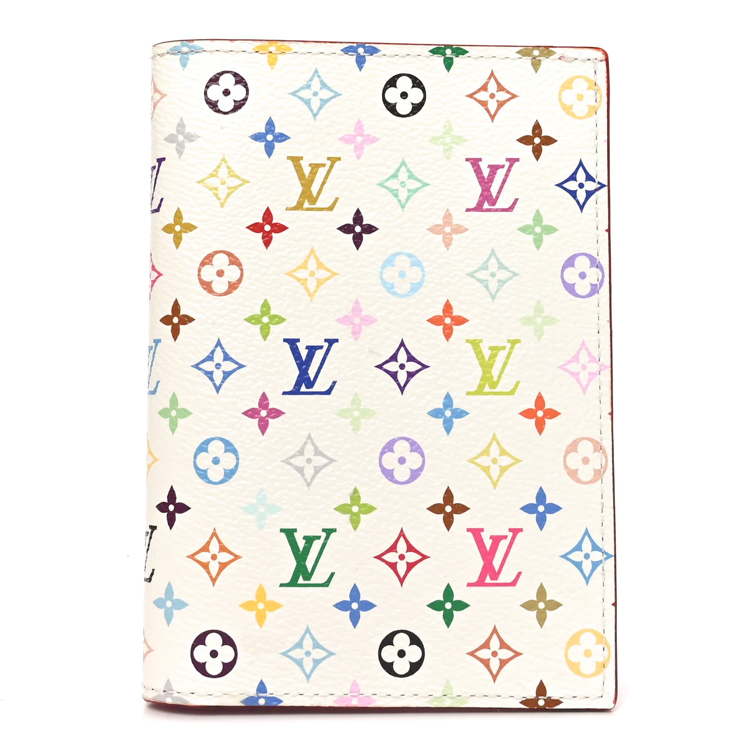 LV X TM Monogram Multicolor Passport Cover White