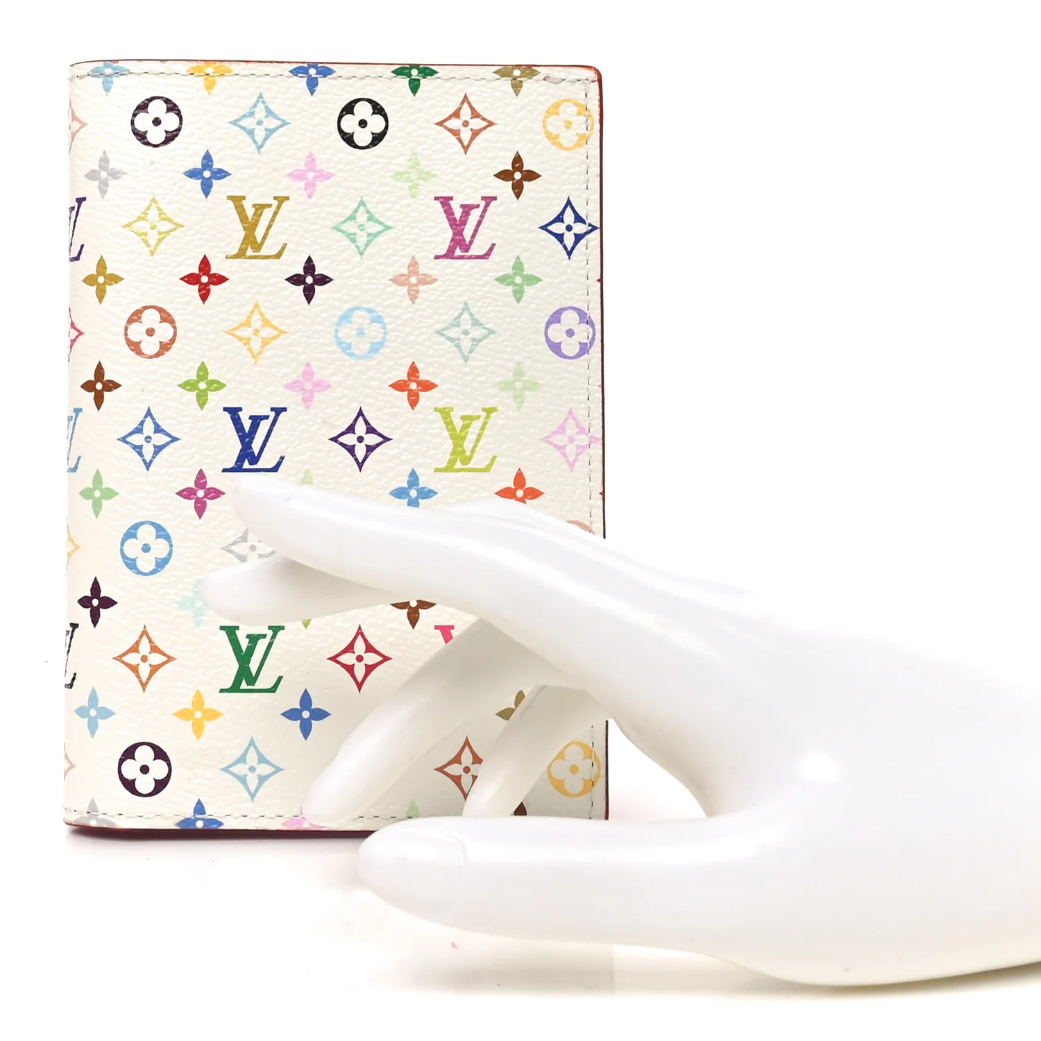 LV X TM Monogram Multicolor Passport Cover White - Image 2