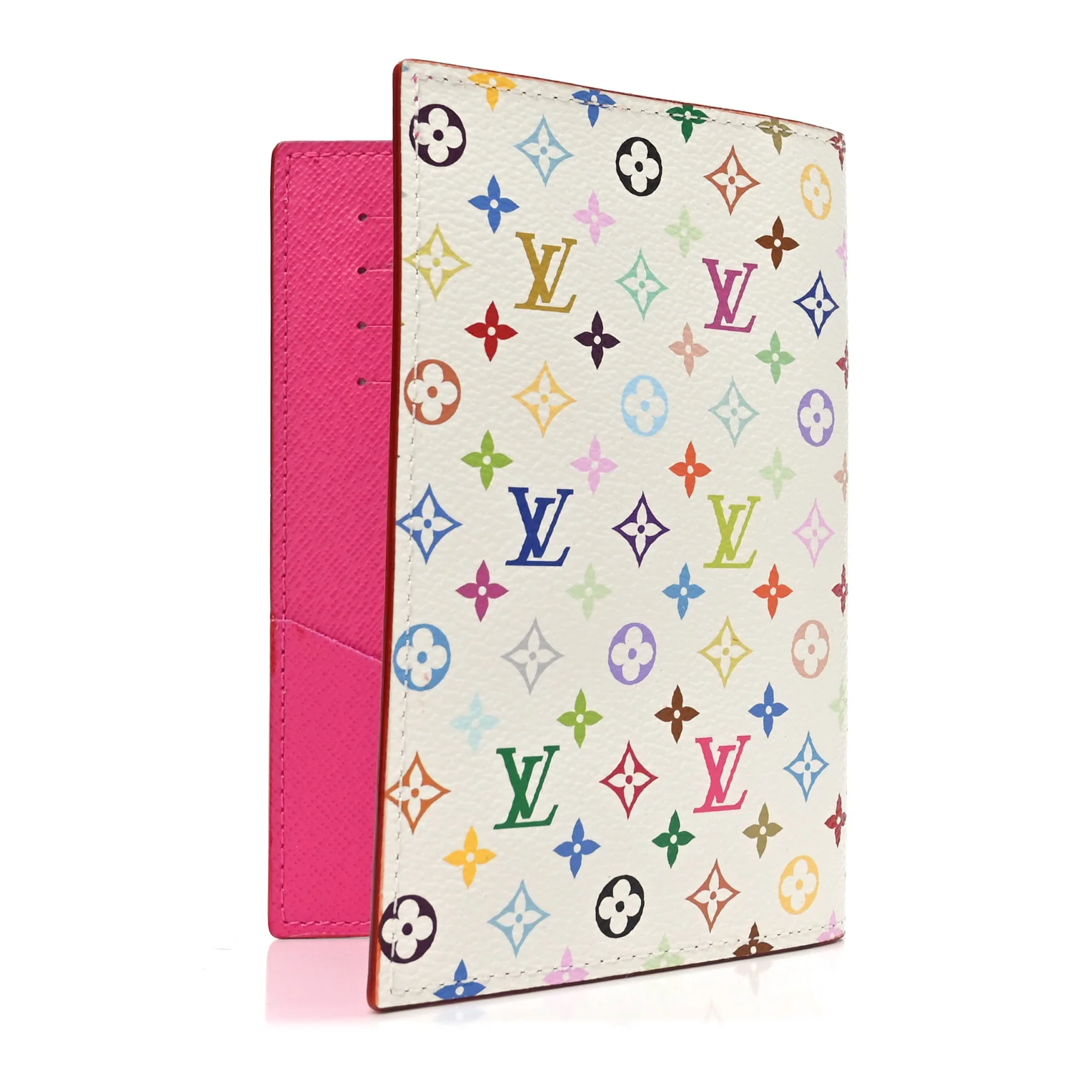 LV X TM Monogram Multicolor Passport Cover White - Image 3