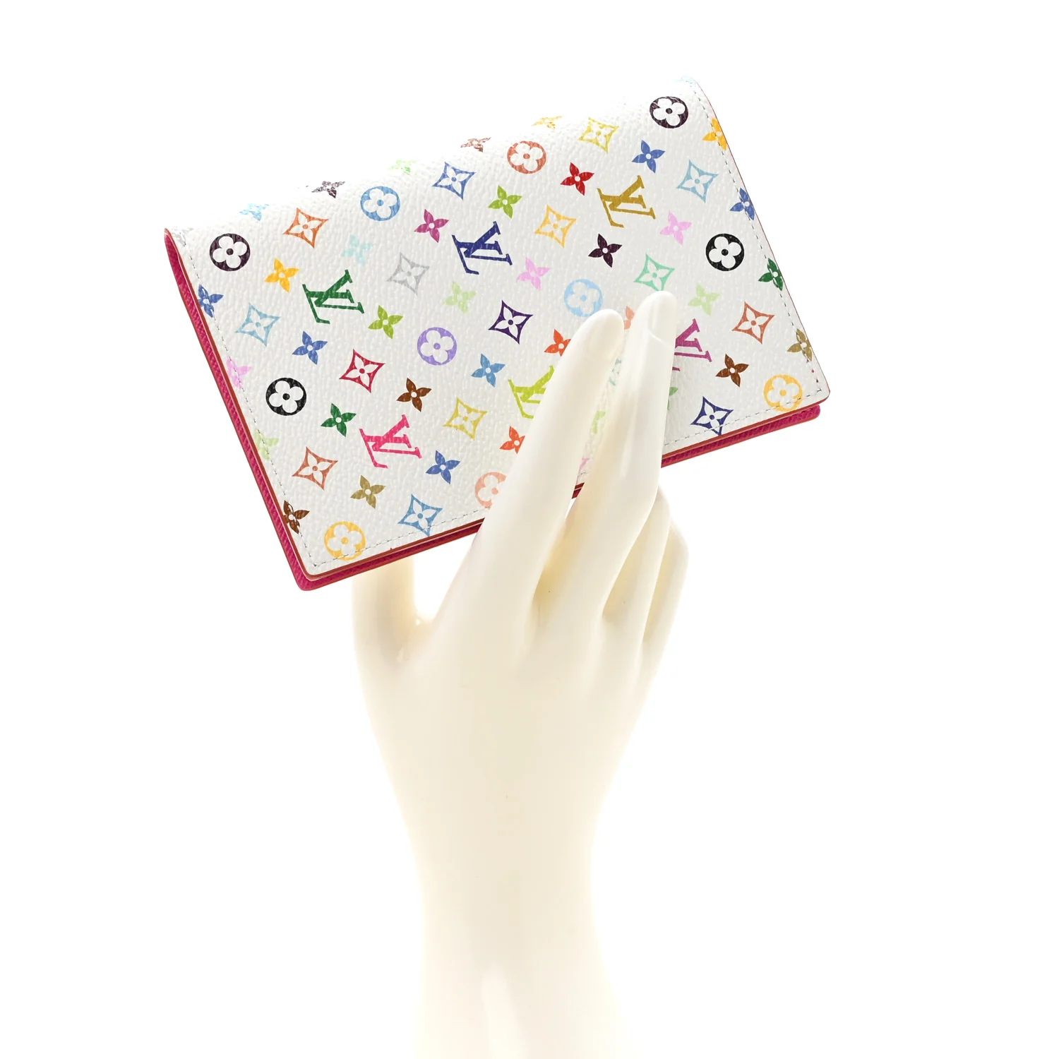 LV X TM Monogram Multicolor Passport Cover White - Image 2