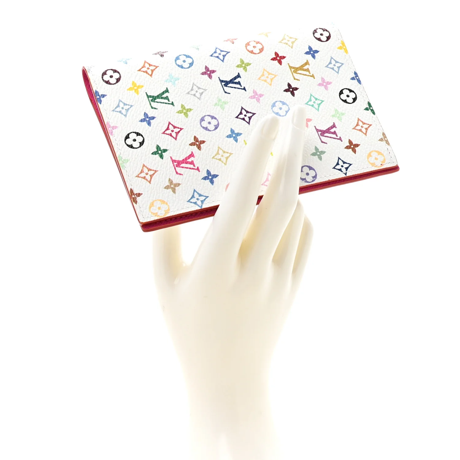 LV X TM Monogram Multicolor Passport Cover White - Image 3