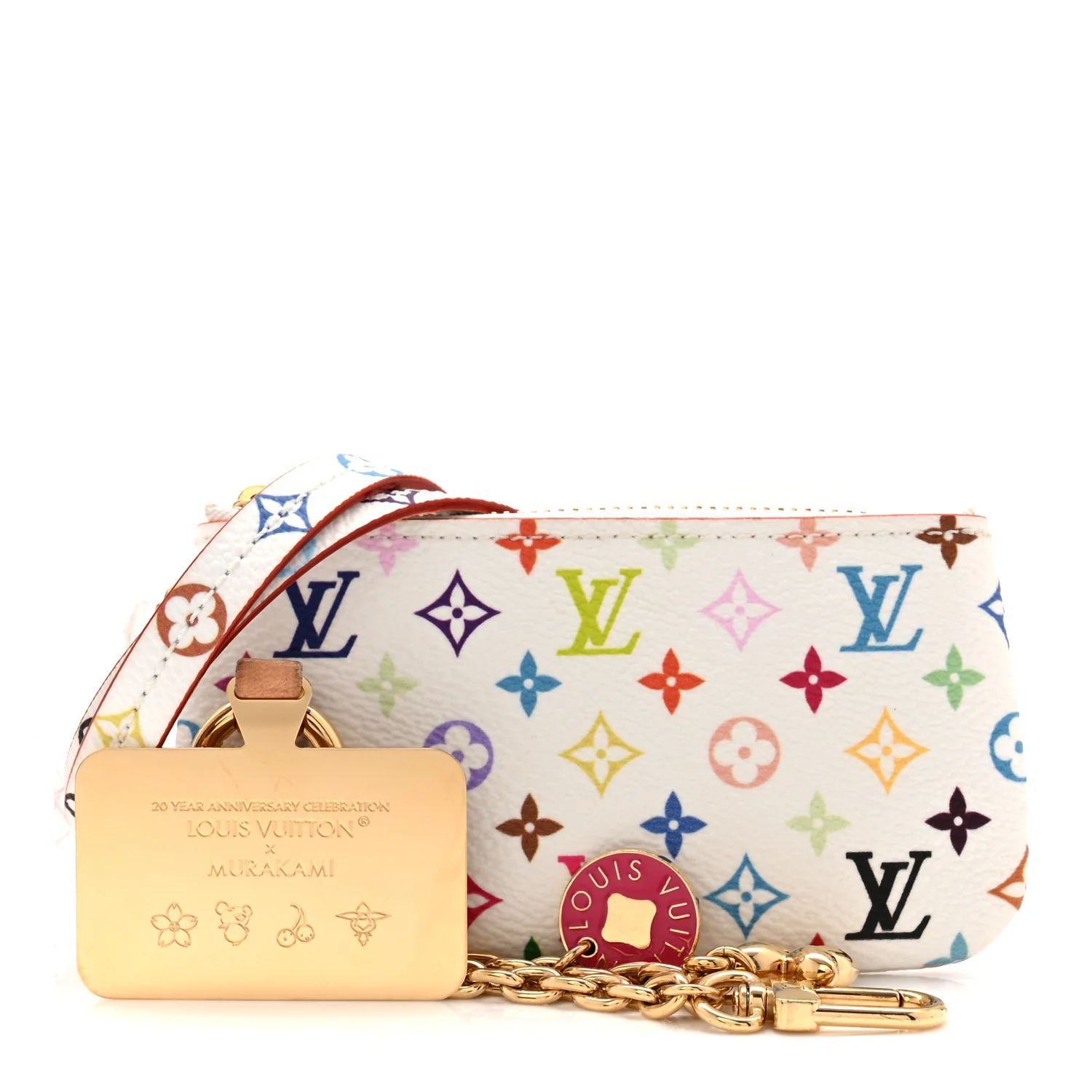 LV X TM Monogram Multicolor Phone Holder White - Image 3