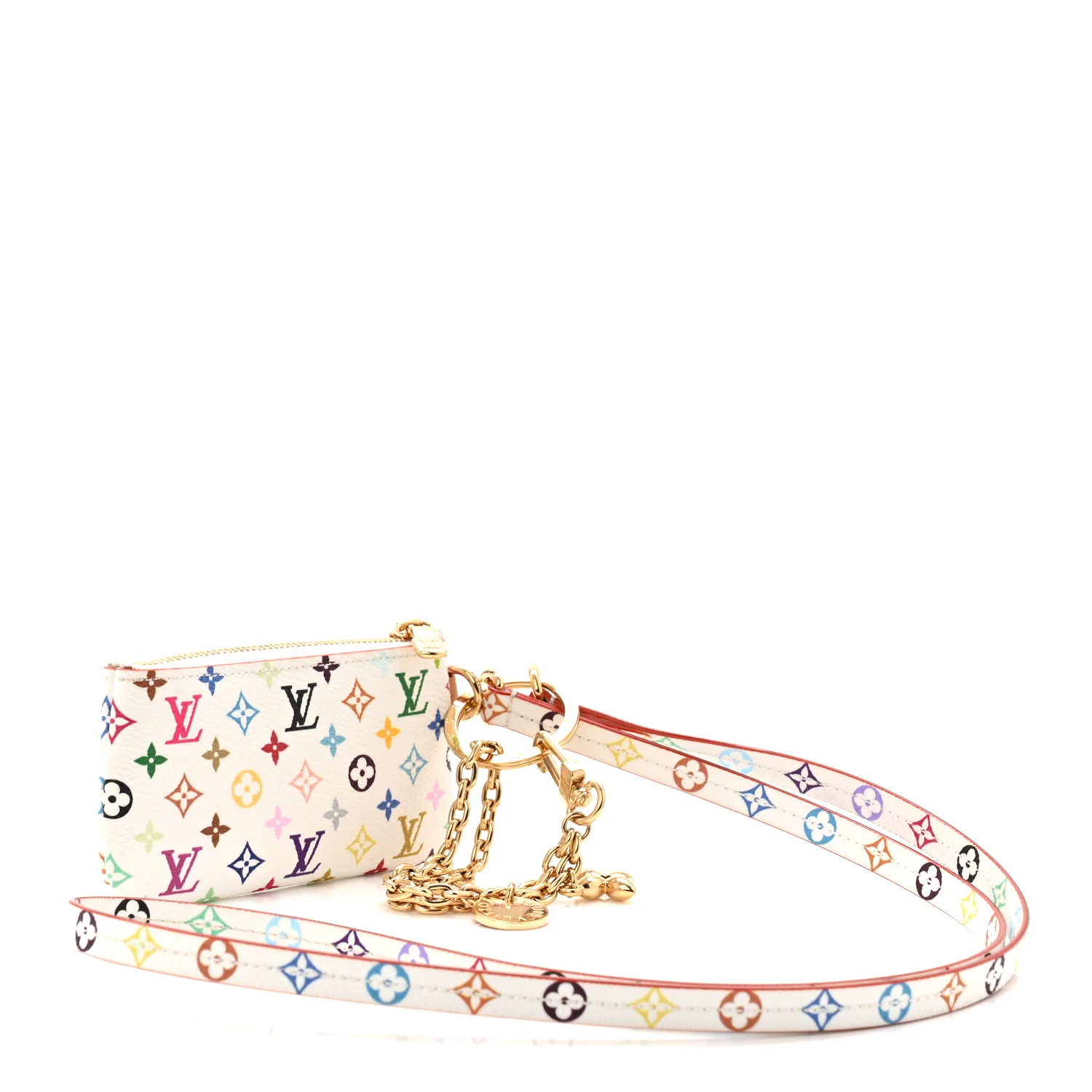 LV X TM Monogram Multicolor Phone Holder White - Image 4