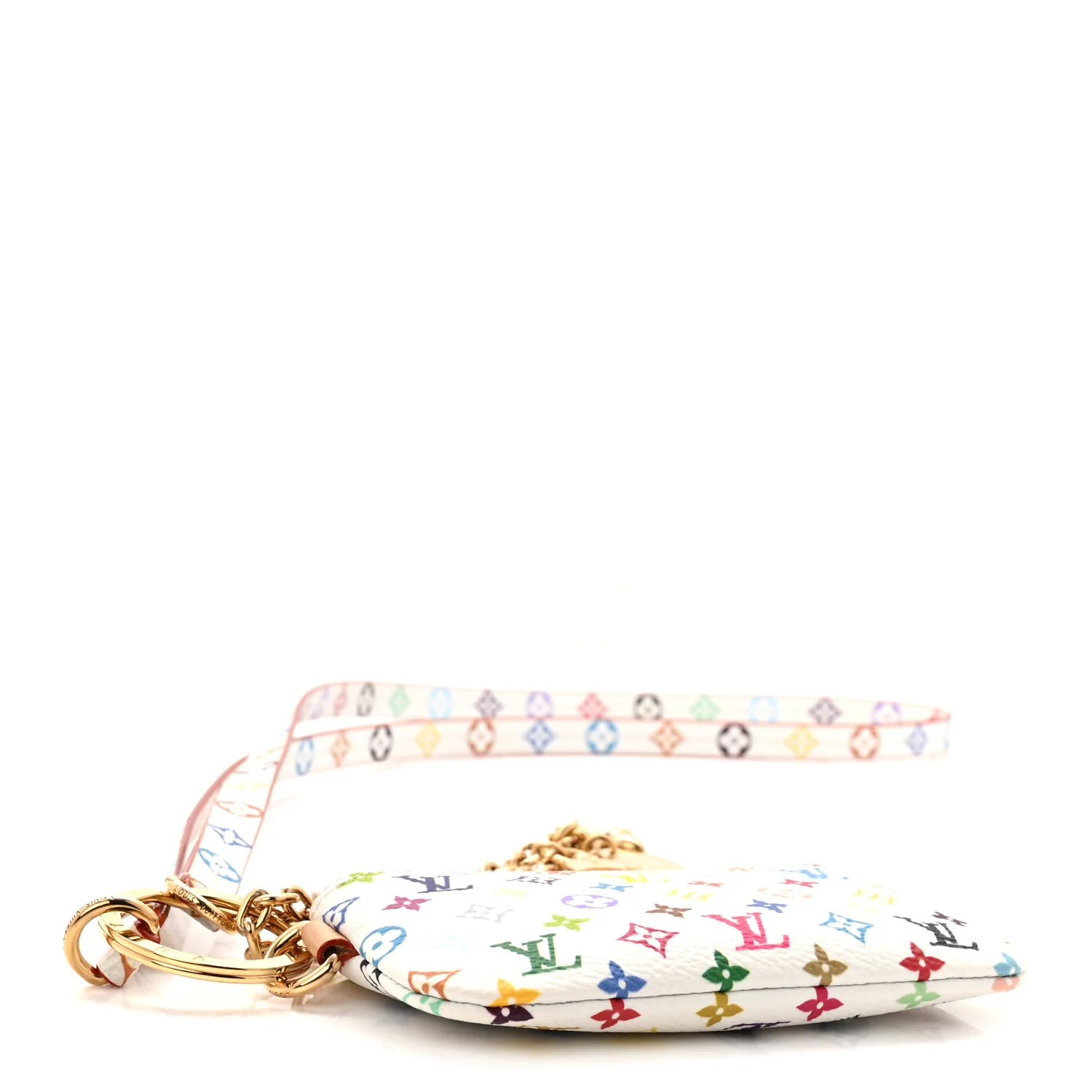 LV X TM Monogram Multicolor Phone Holder White - Image 5