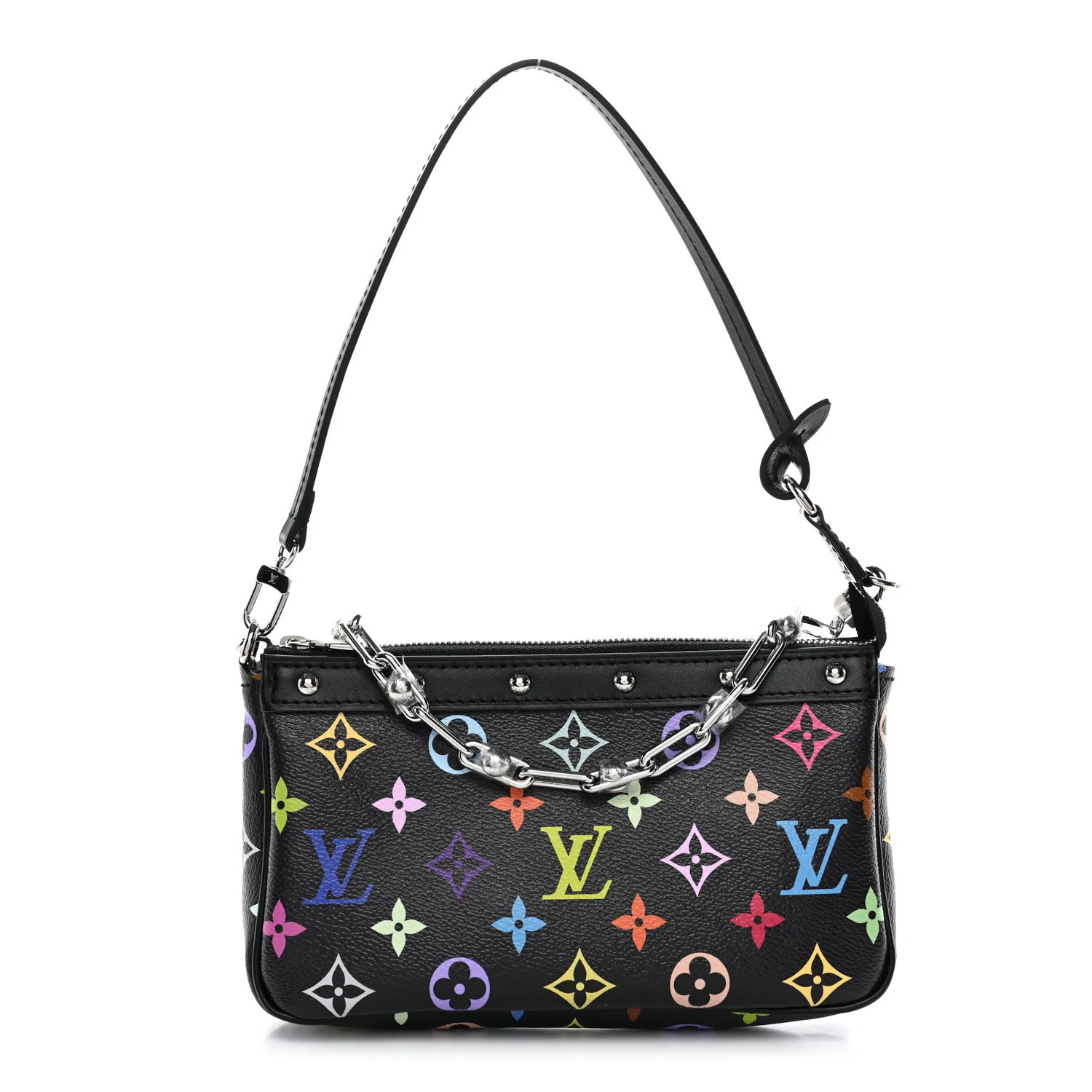 LV X TM Monogram Multicolor Pochette Accessories Black