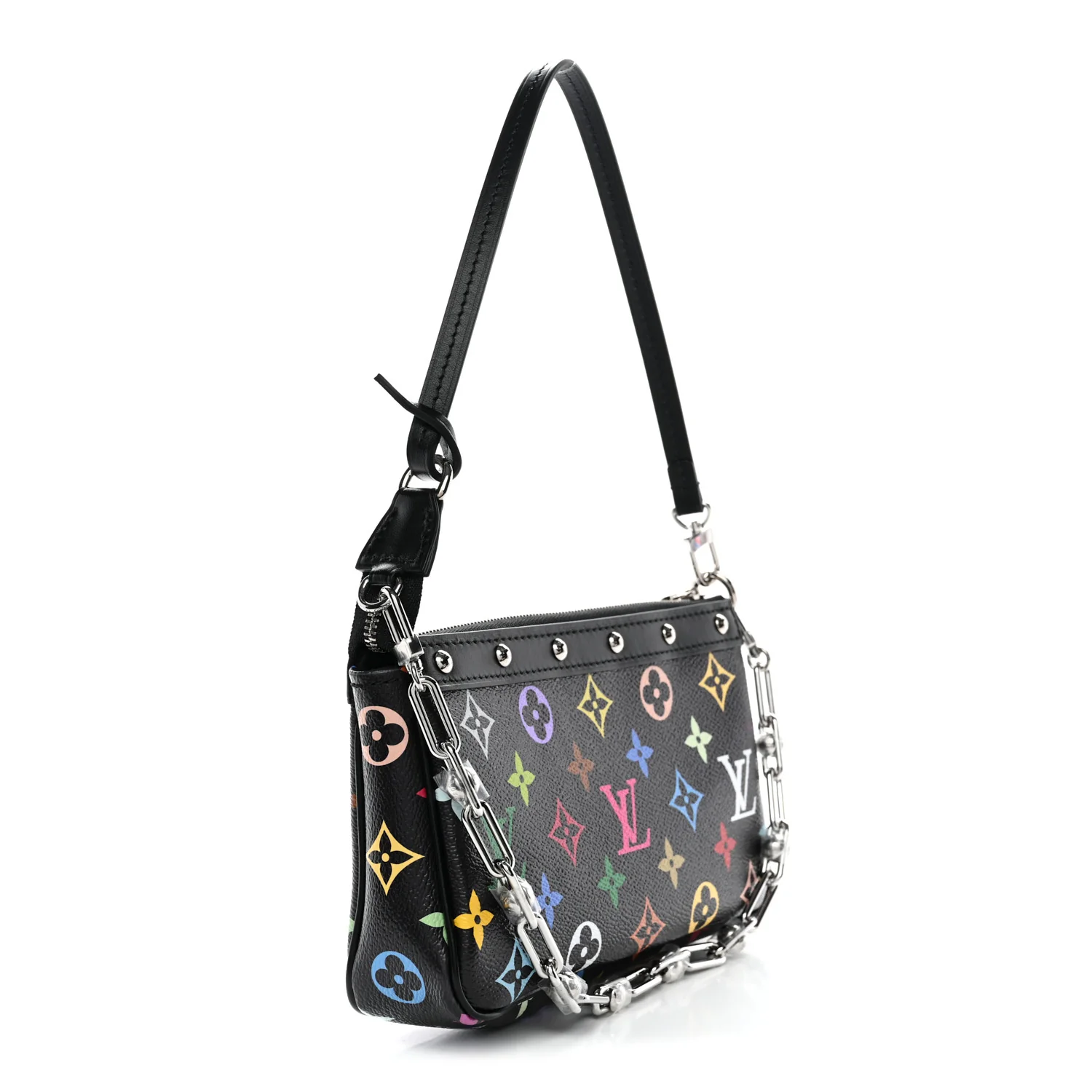 LV X TM Monogram Multicolor Pochette Accessories Black - Image 3