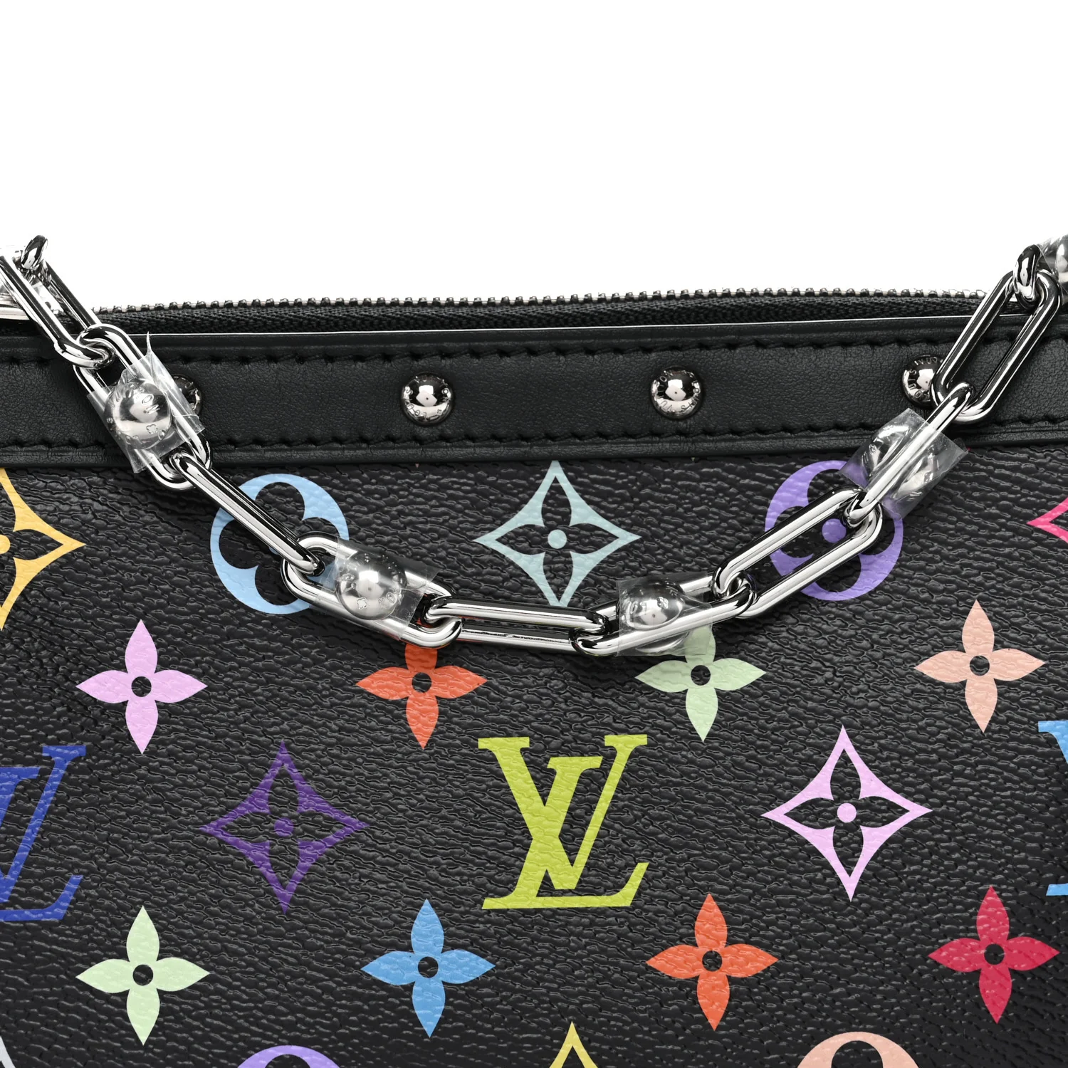 LV X TM Monogram Multicolor Pochette Accessories Black - Image 7