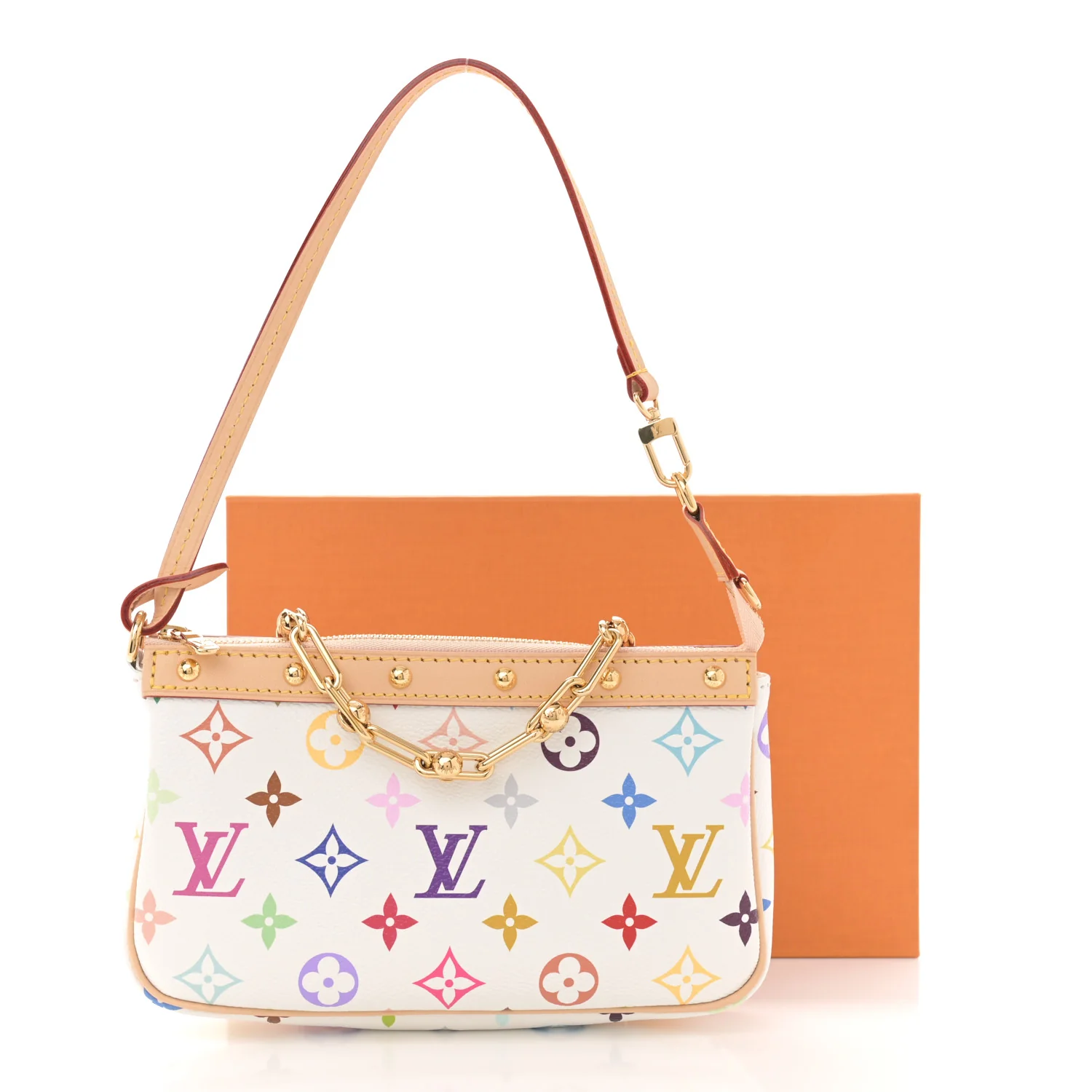 LV X TM Monogram Multicolor Pochette Accessories White - Image 10