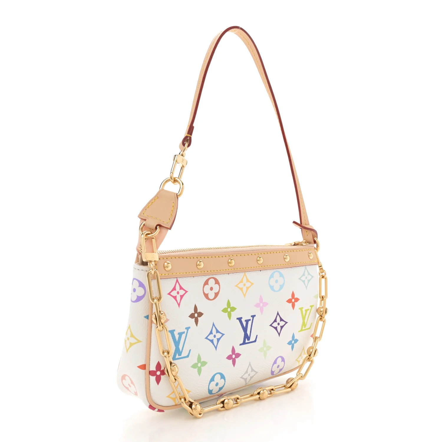 LV X TM Monogram Multicolor Pochette Accessories White - Image 3