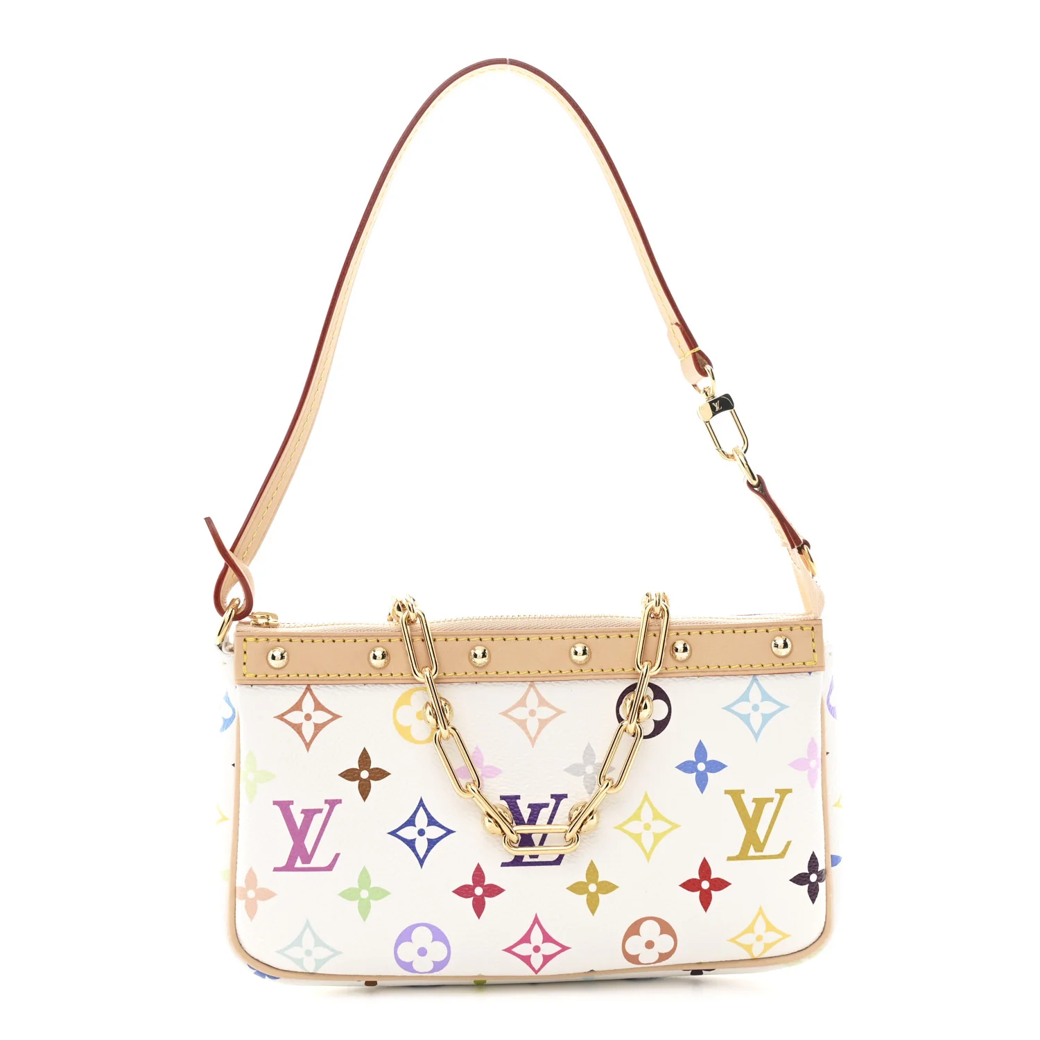 LV X TM Monogram Multicolor Pochette Accessories White