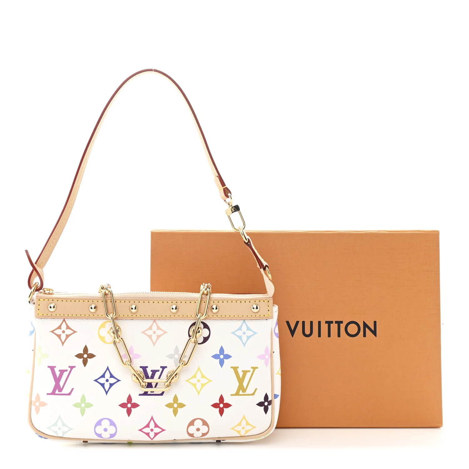 LV X TM Monogram Multicolor Pochette Accessories White - Image 10