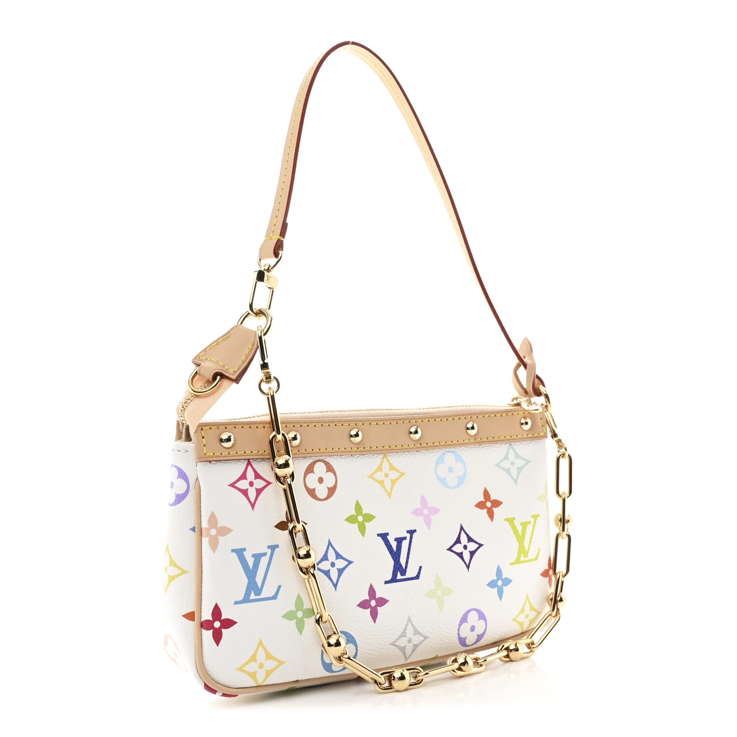 LV X TM Monogram Multicolor Pochette Accessories White - Image 3