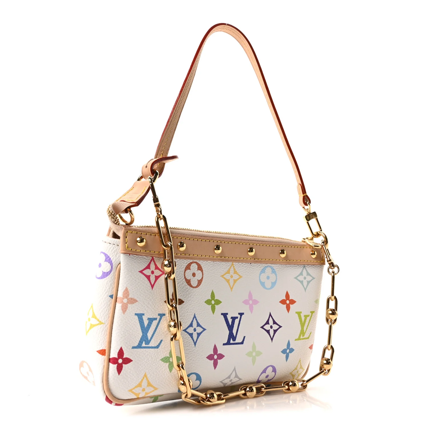 LV X TM Monogram Multicolor Pochette Accessories White - Image 3
