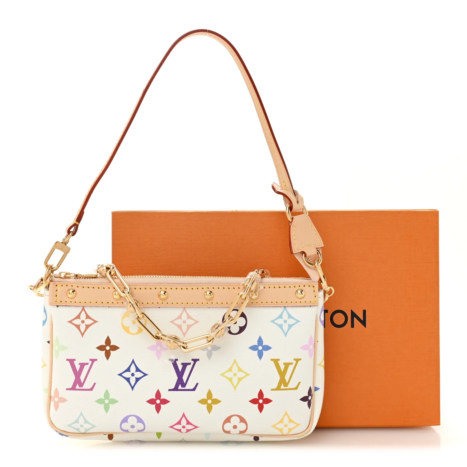 LV X TM Monogram Multicolor Pochette Accessories White - Image 10