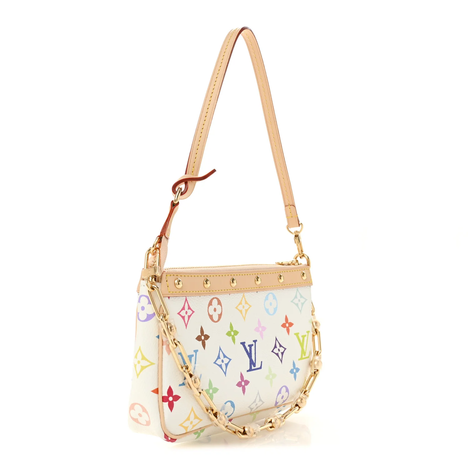 LV X TM Monogram Multicolor Pochette Accessories White - Image 3