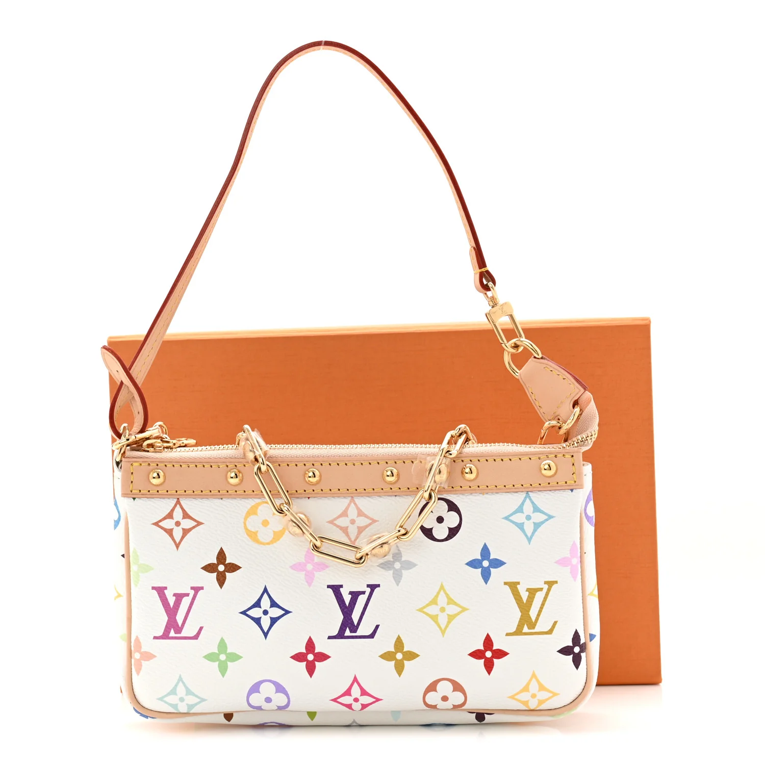 LV X TM Monogram Multicolor Pochette Accessories White - Image 11