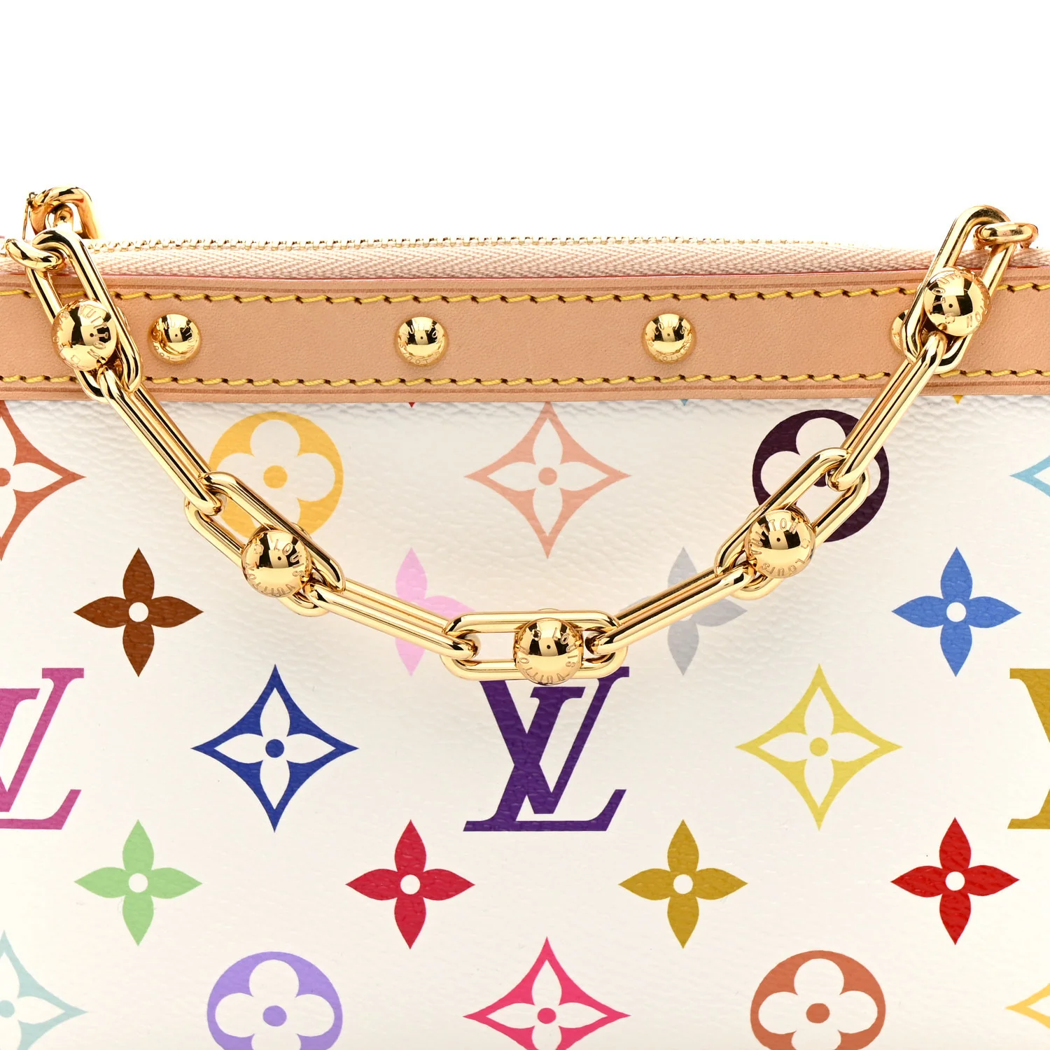 LV X TM Monogram Multicolor Pochette Accessories White - Image 7