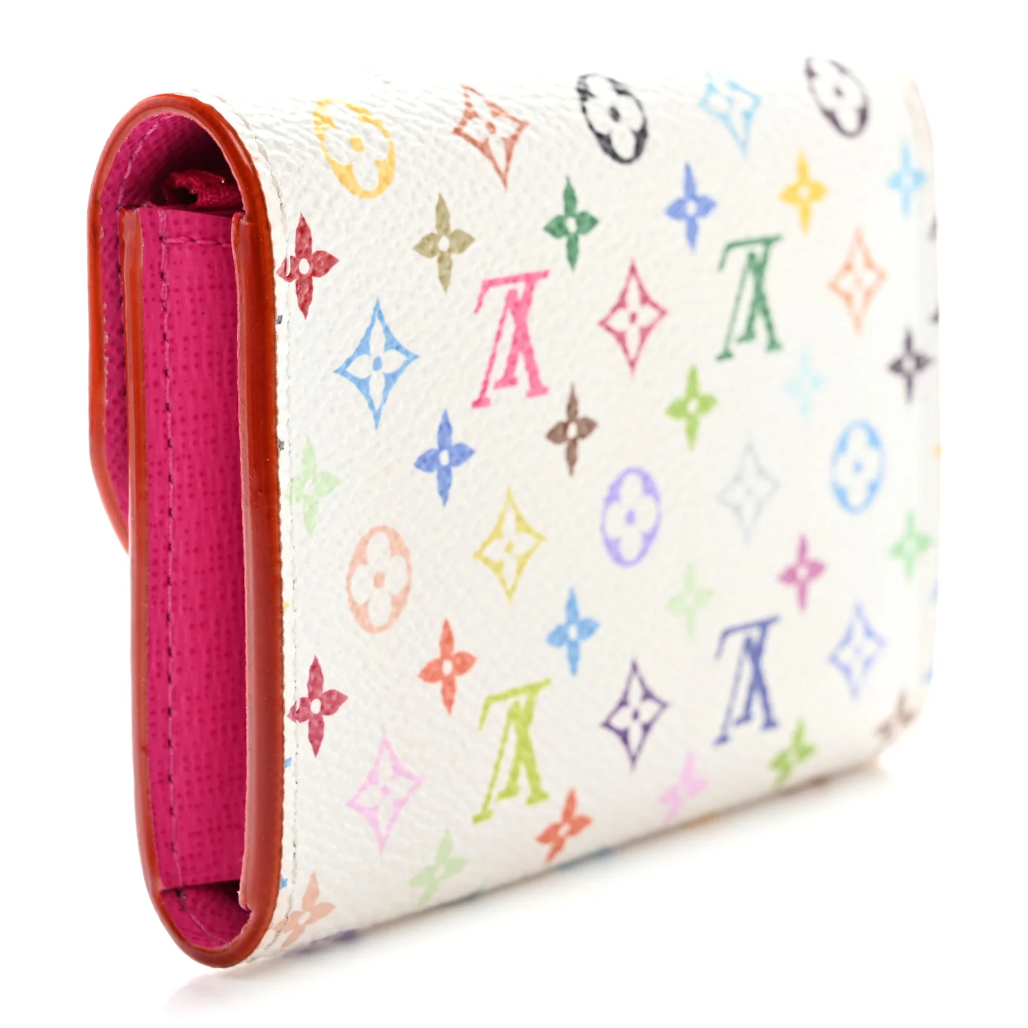 LV X TM Monogram Multicolor Rosalie Coin Purse White Kawaii Pink - Image 3
