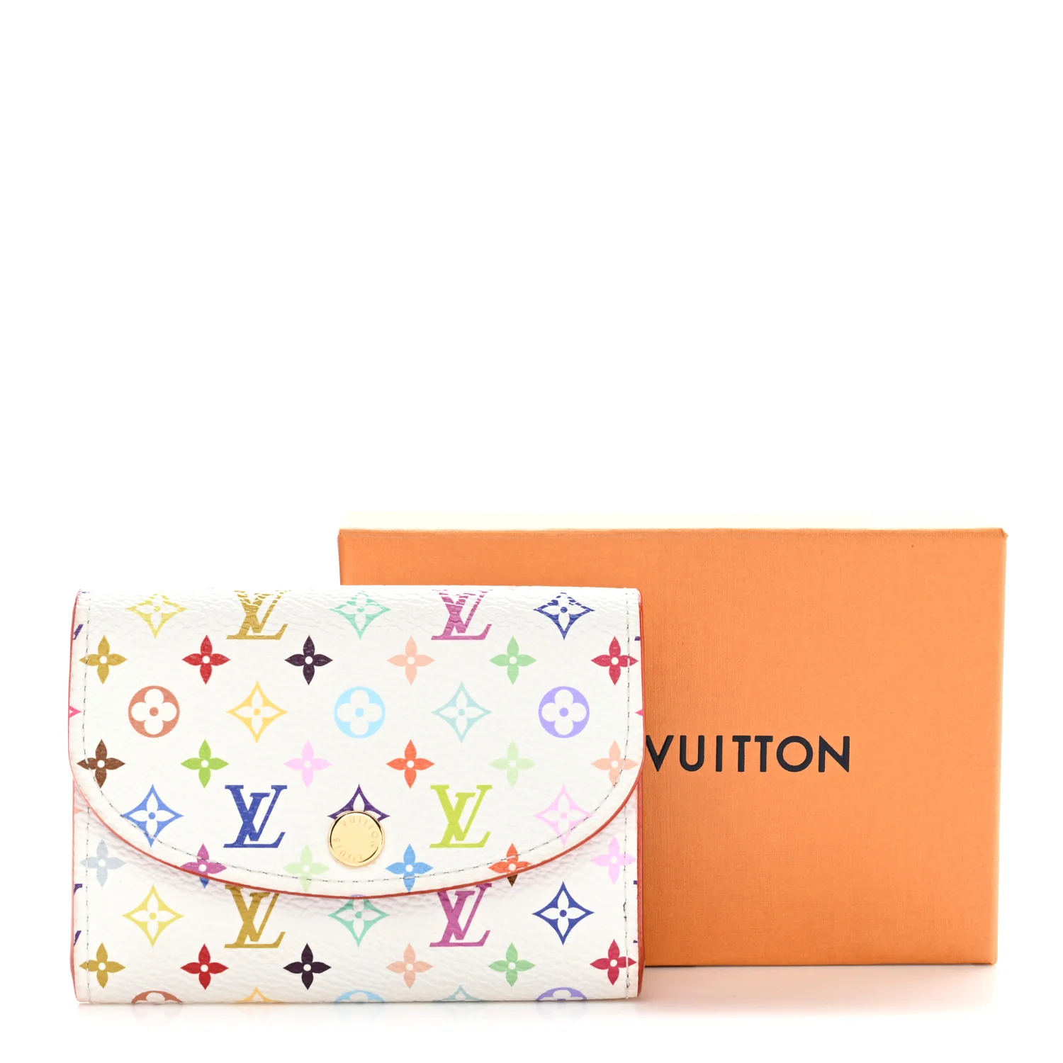 LV X TM Monogram Multicolor Rosalie Coin Purse White Kawaii Pink - Image 7