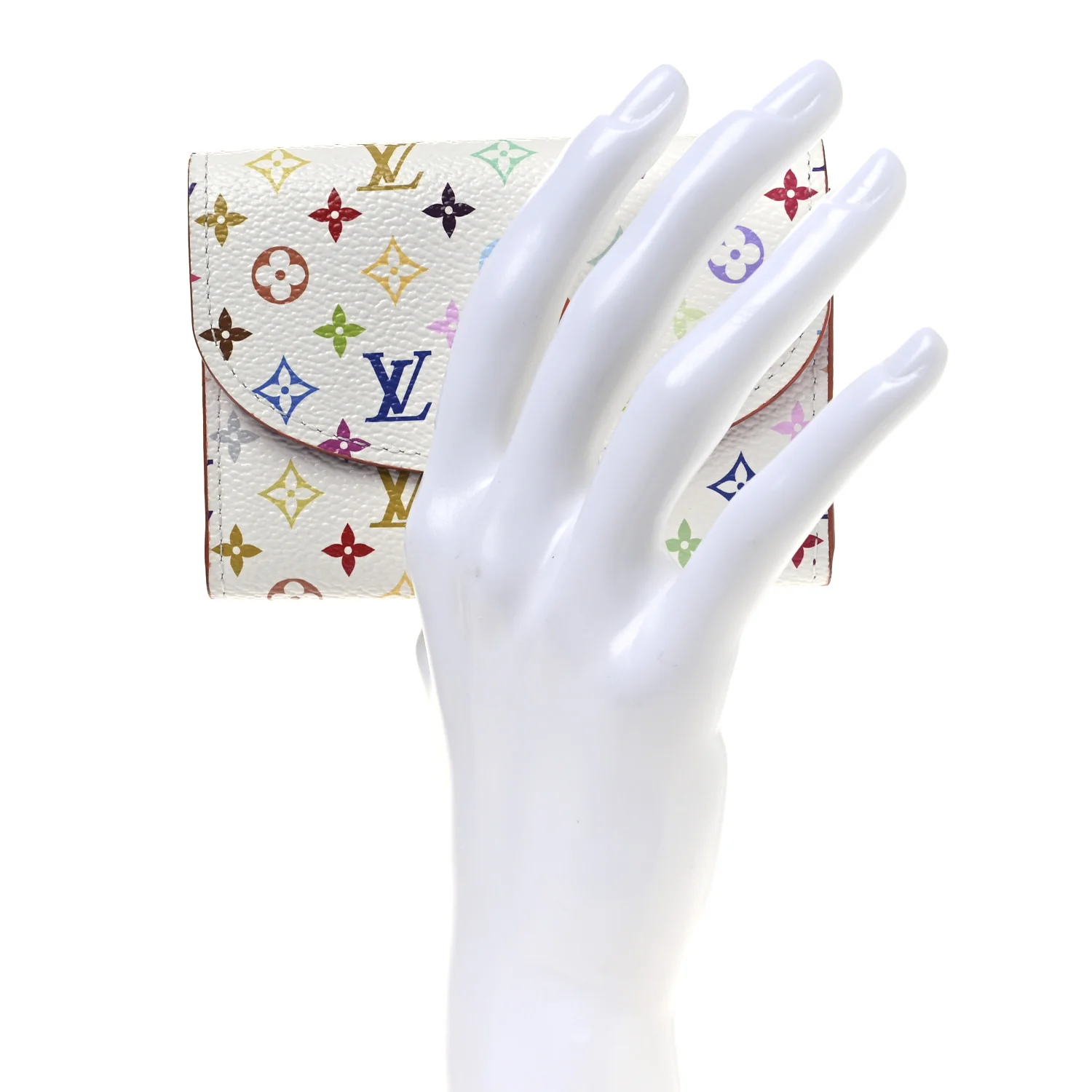 LV X TM Monogram Multicolor Rosalie Coin Purse White Kawaii Pink - Image 2