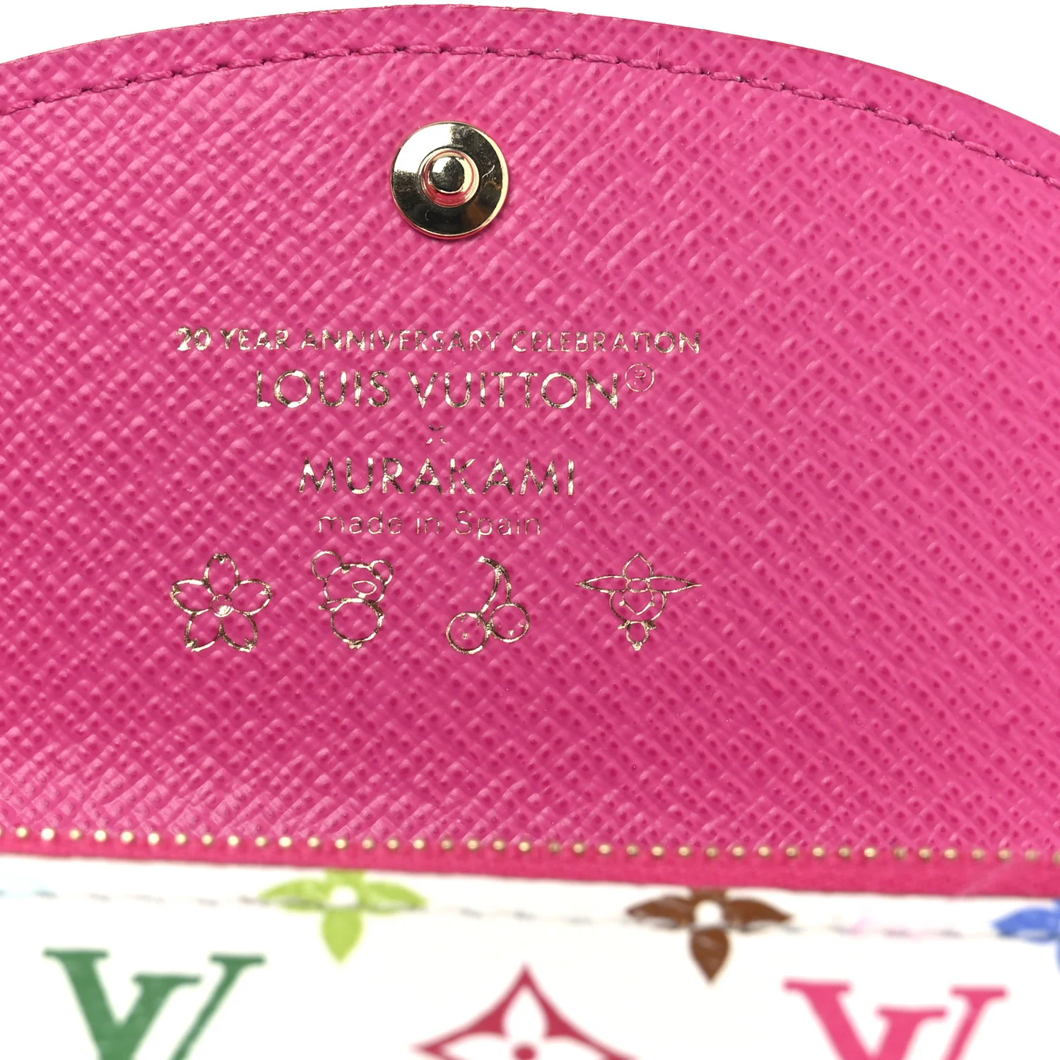 LV X TM Monogram Multicolor Rosalie Coin Purse White Kawaii Pink - Image 6