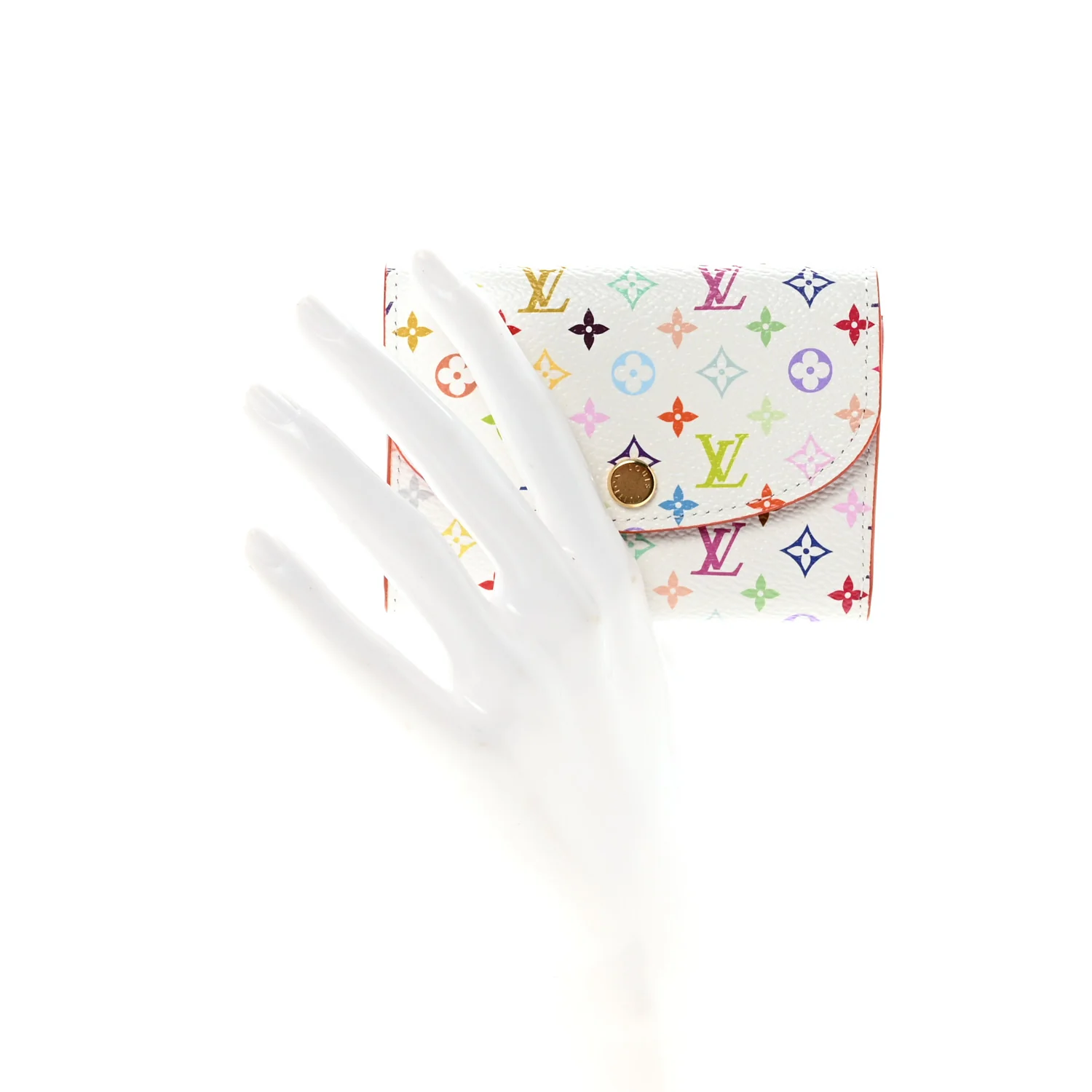 LV X TM Monogram Multicolor Rosalie Coin Purse White Kawaii Pink - Image 2
