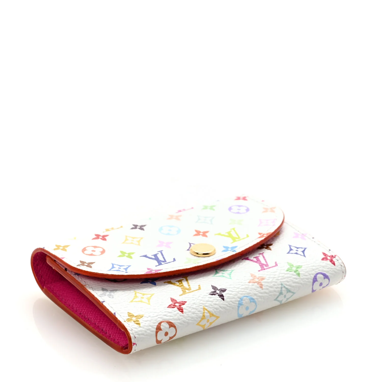 LV X TM Monogram Multicolor Rosalie Coin Purse White Kawaii Pink - Image 4