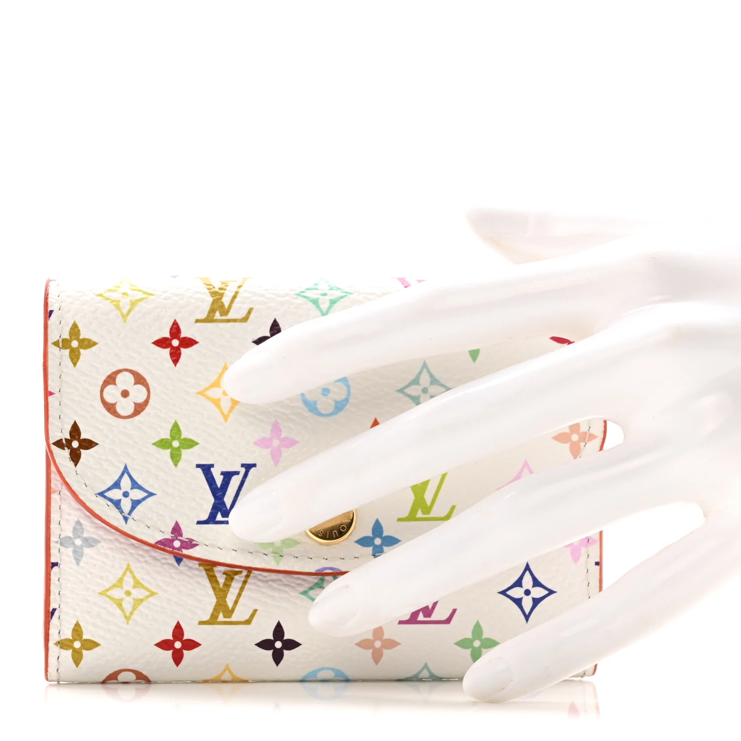 LV X TM Monogram Multicolor Rosalie Coin Purse White Kawaii Pink - Image 2