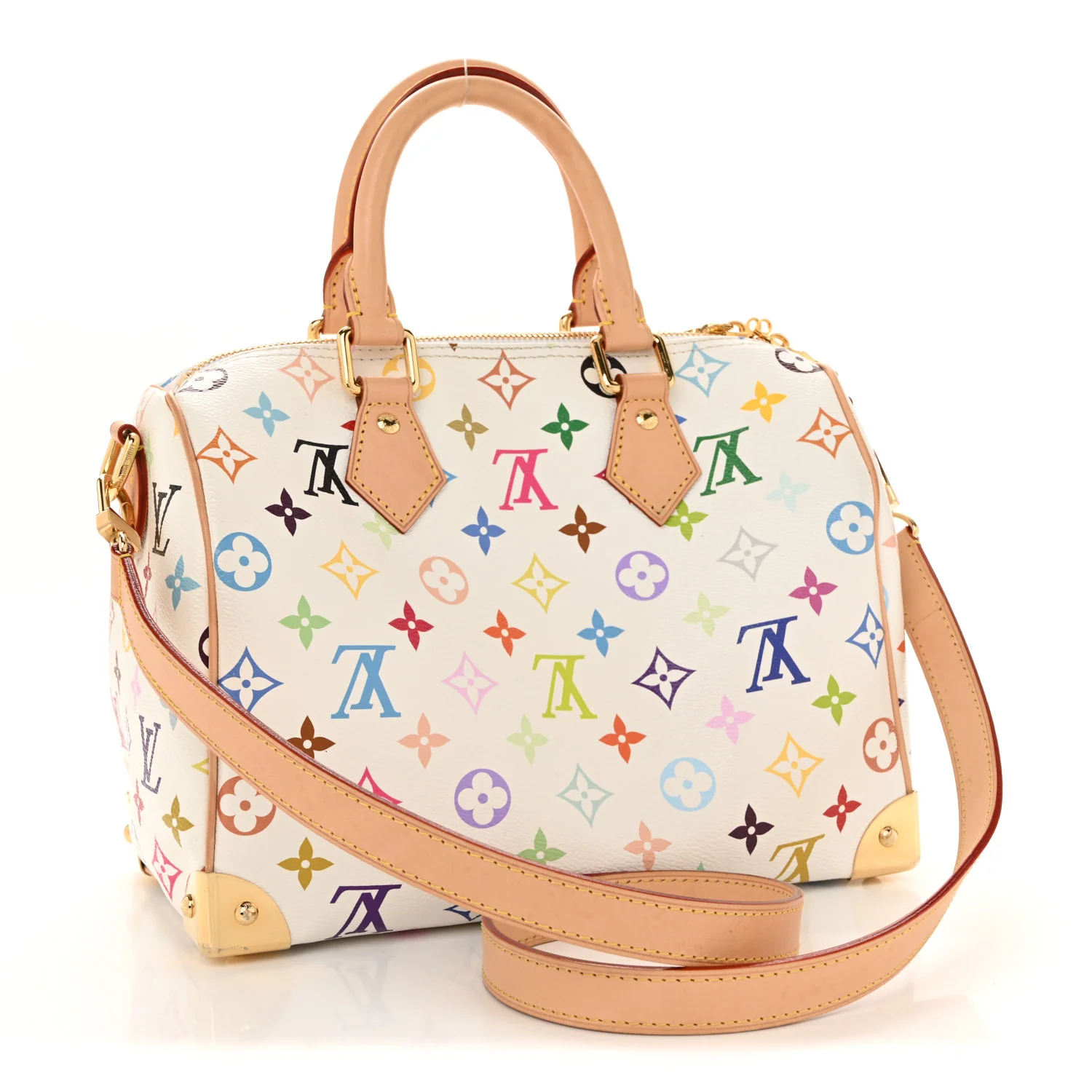 LV X TM Monogram Multicolor Speedy Bandouliere 25 White - Image 3