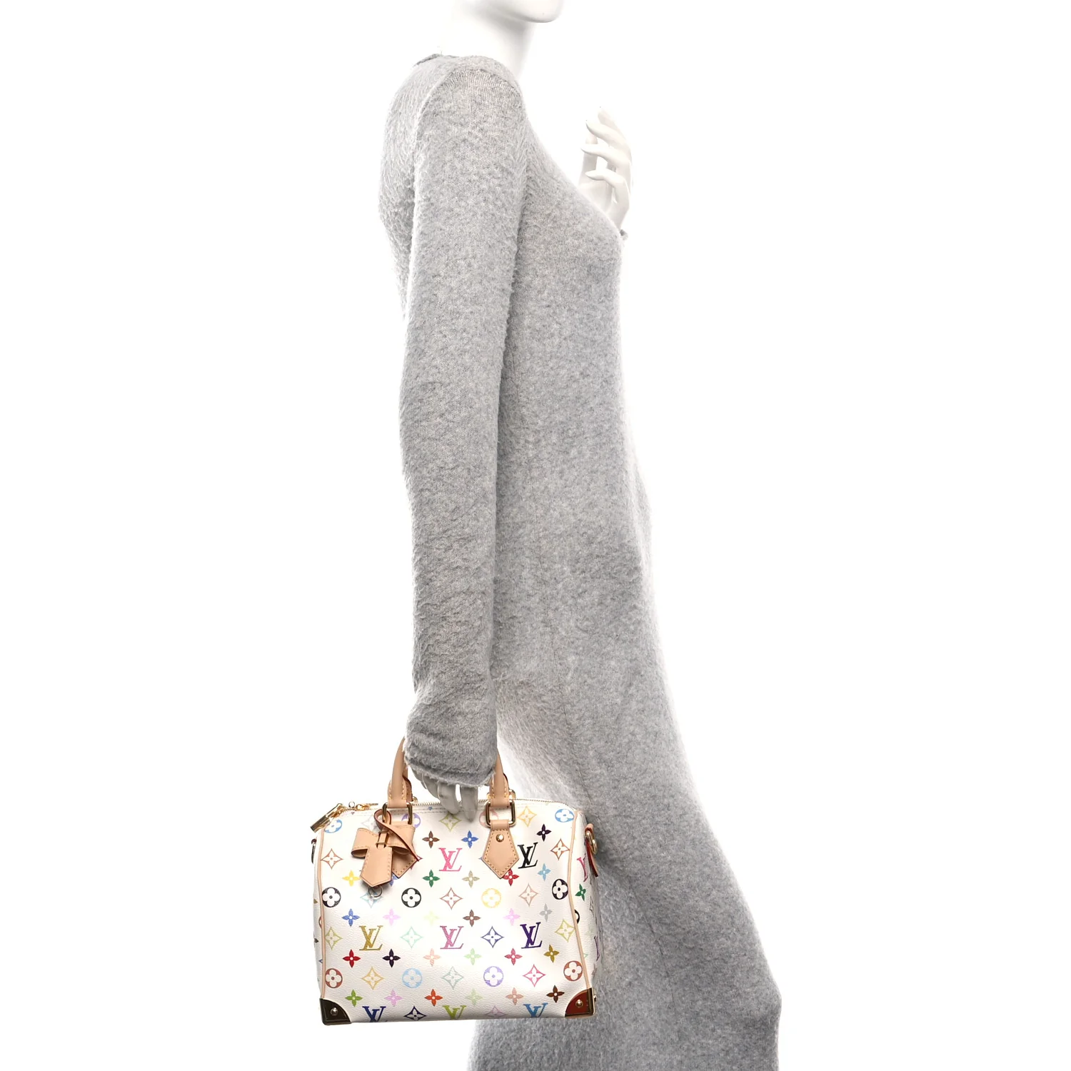 LV X TM Monogram Multicolor Speedy Bandouliere 25 White - Image 2