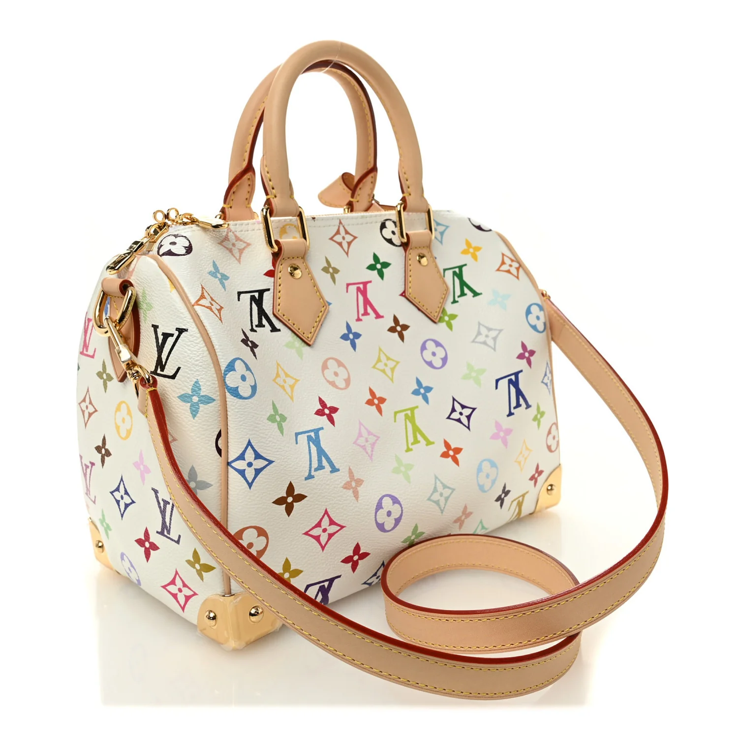 LV X TM Monogram Multicolor Speedy Bandouliere 25 White - Image 2