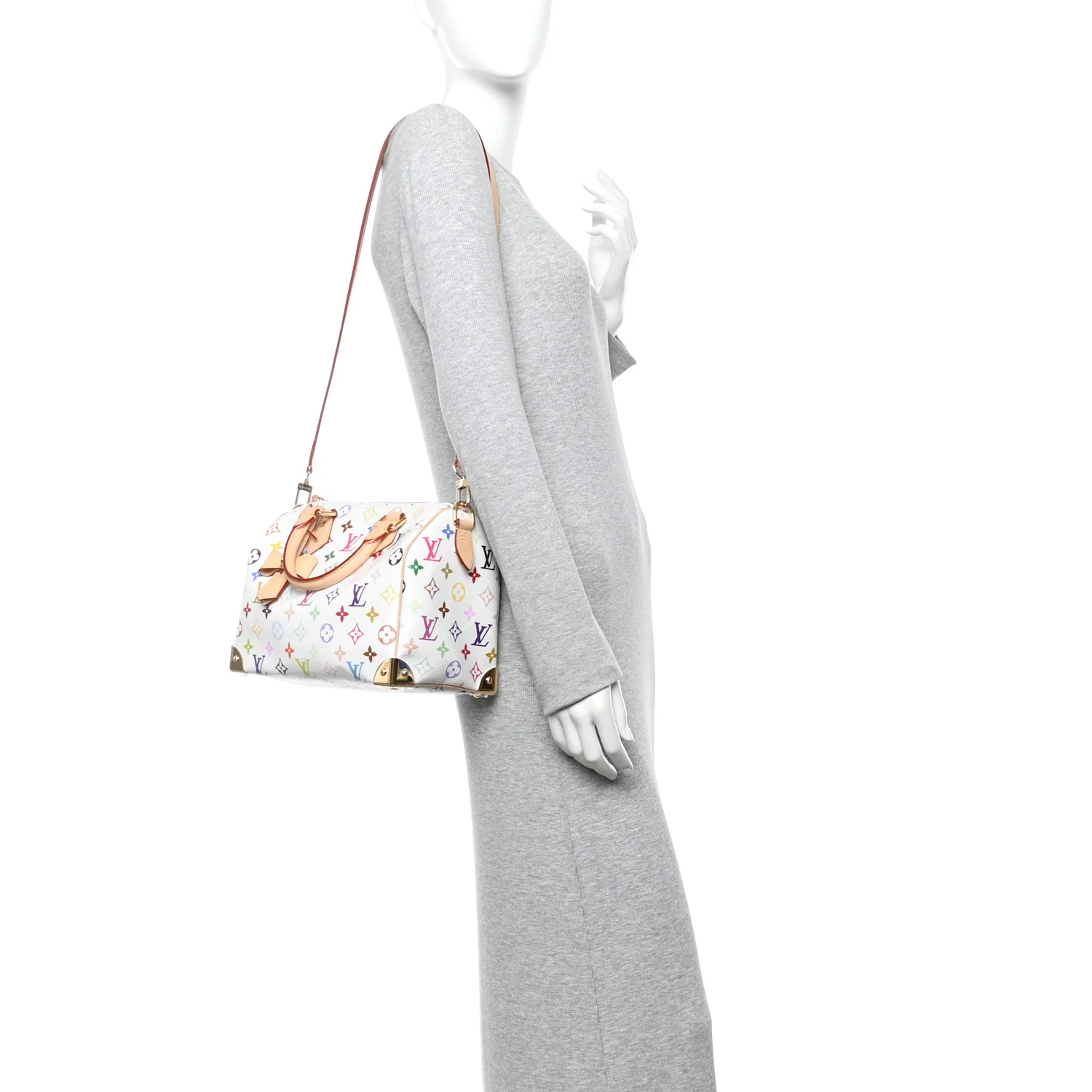 LV X TM Monogram Multicolor Speedy Bandouliere 25 White - Image 2