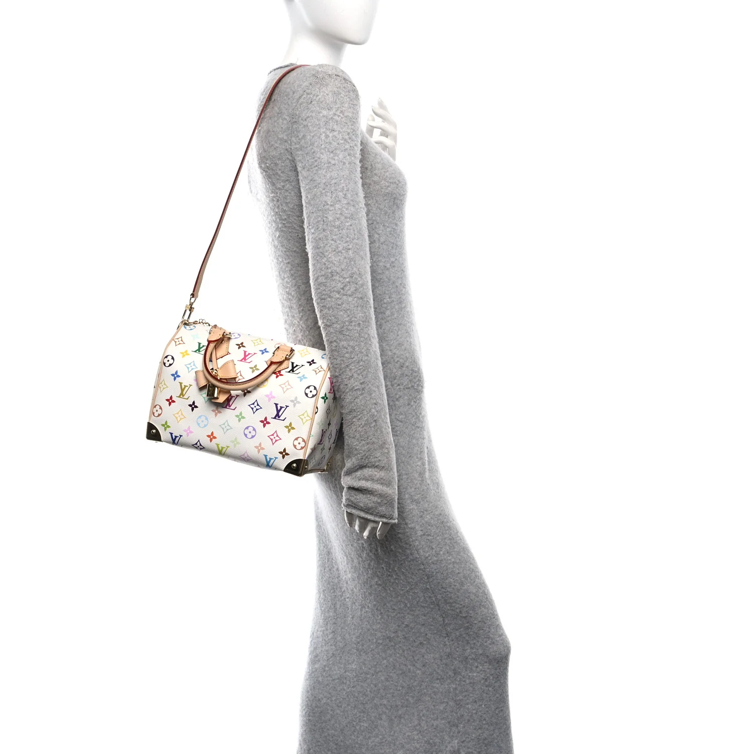 LV X TM Monogram Multicolor Speedy Bandouliere 25 White - Image 2