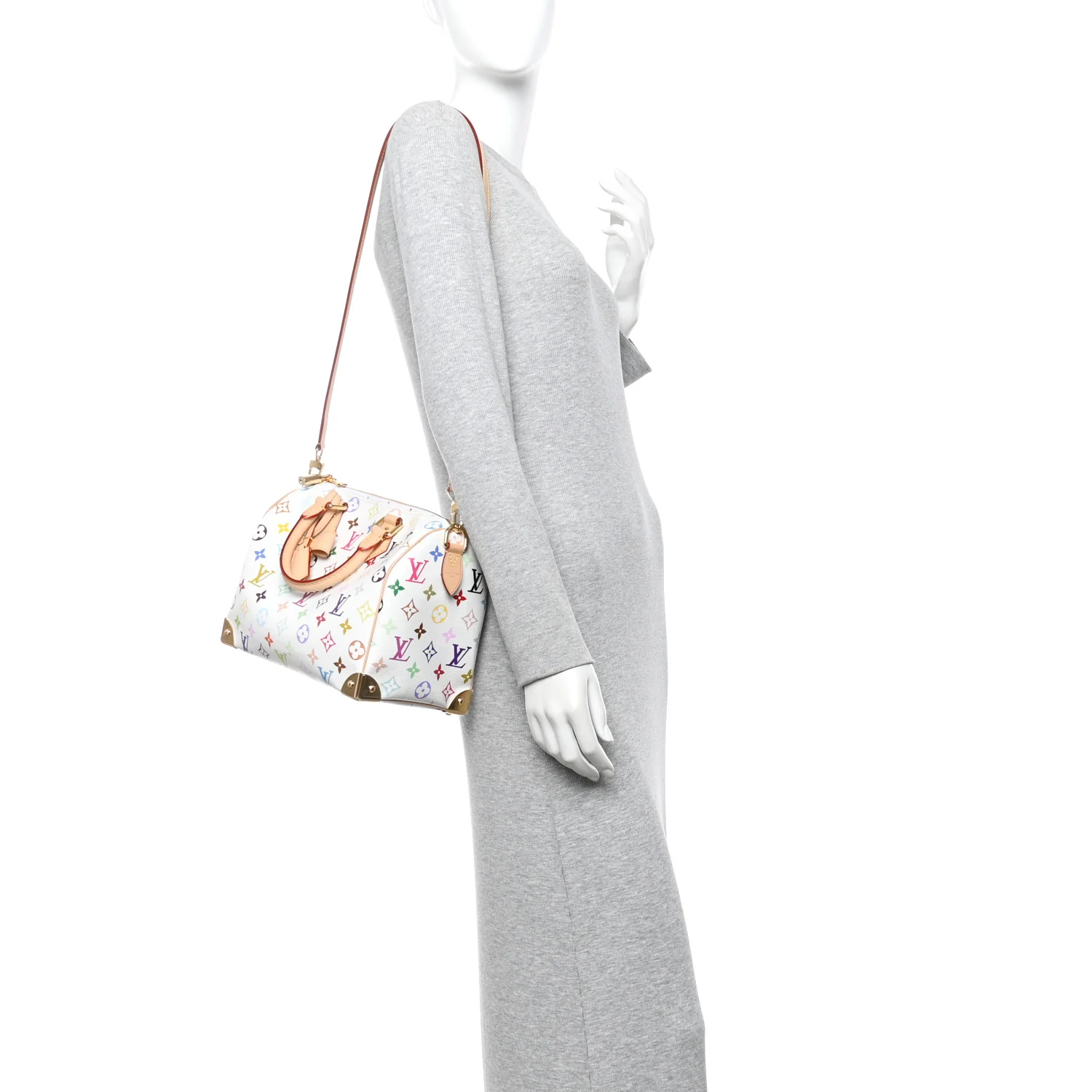 LV X TM Monogram Multicolor Speedy Bandouliere 25 White - Image 2
