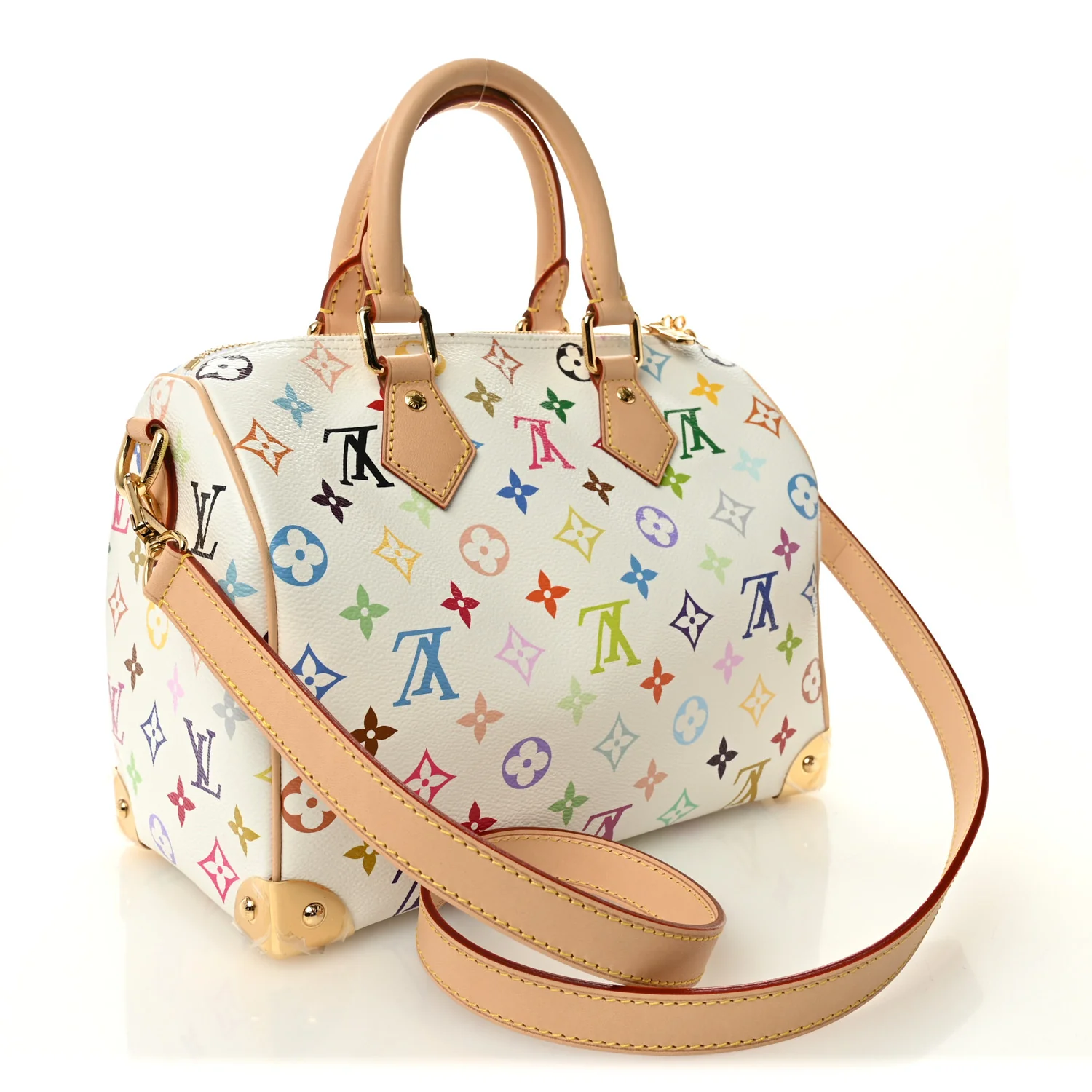 LV X TM Monogram Multicolor Speedy Bandouliere 25 White - Image 3