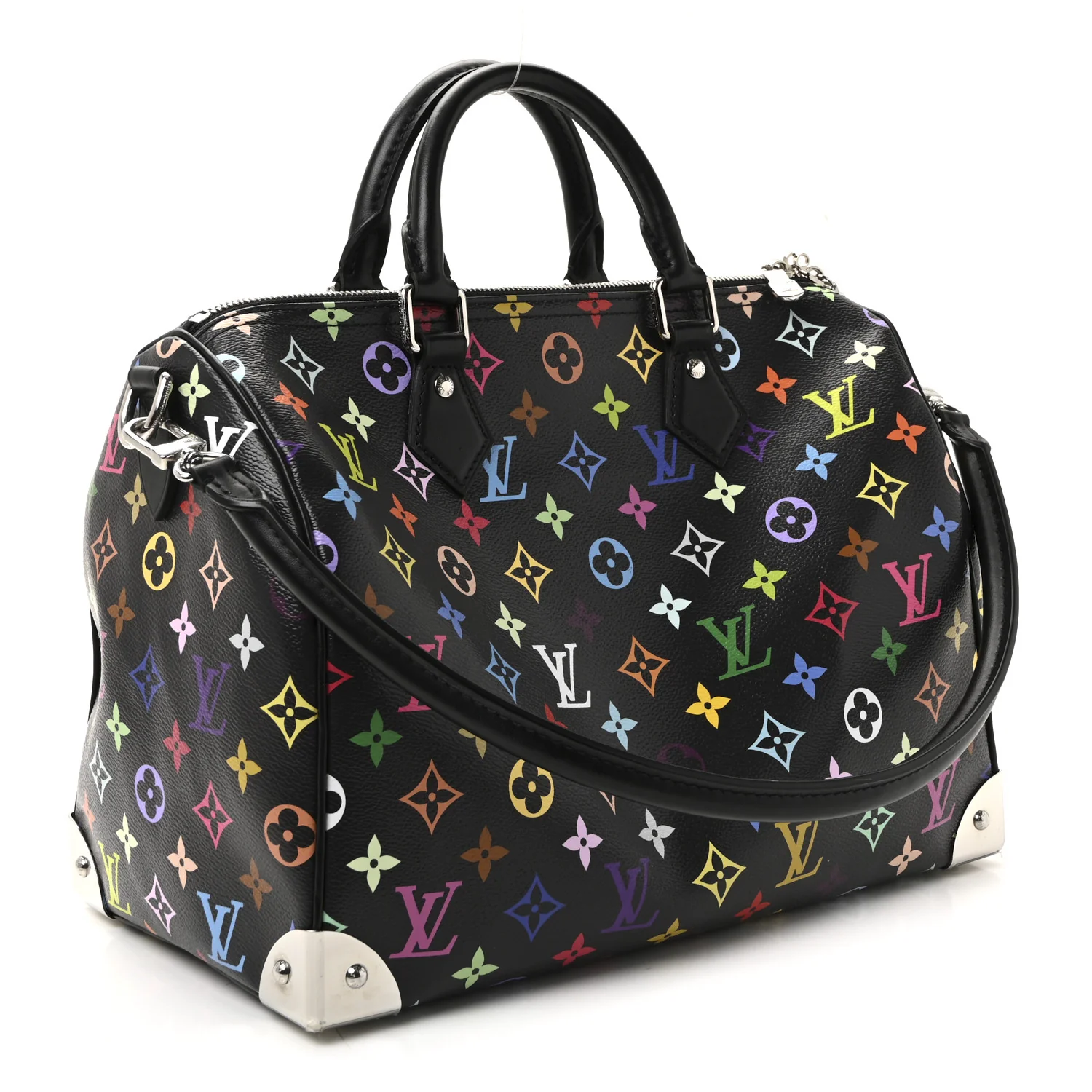 LV X TM Monogram Multicolor Speedy Soft 30 Black - Image 3