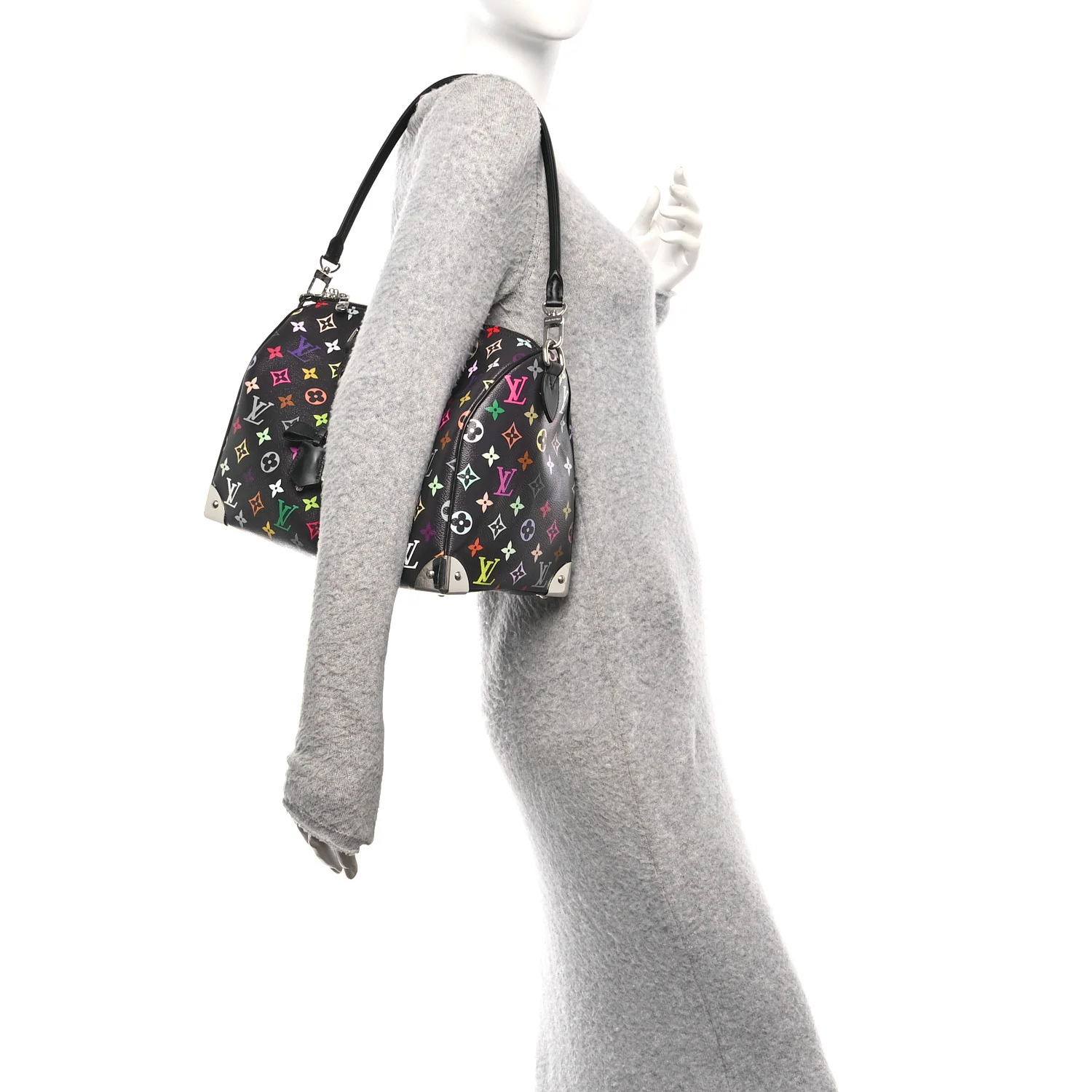 LV X TM Monogram Multicolor Speedy Soft 30 Black - Image 2