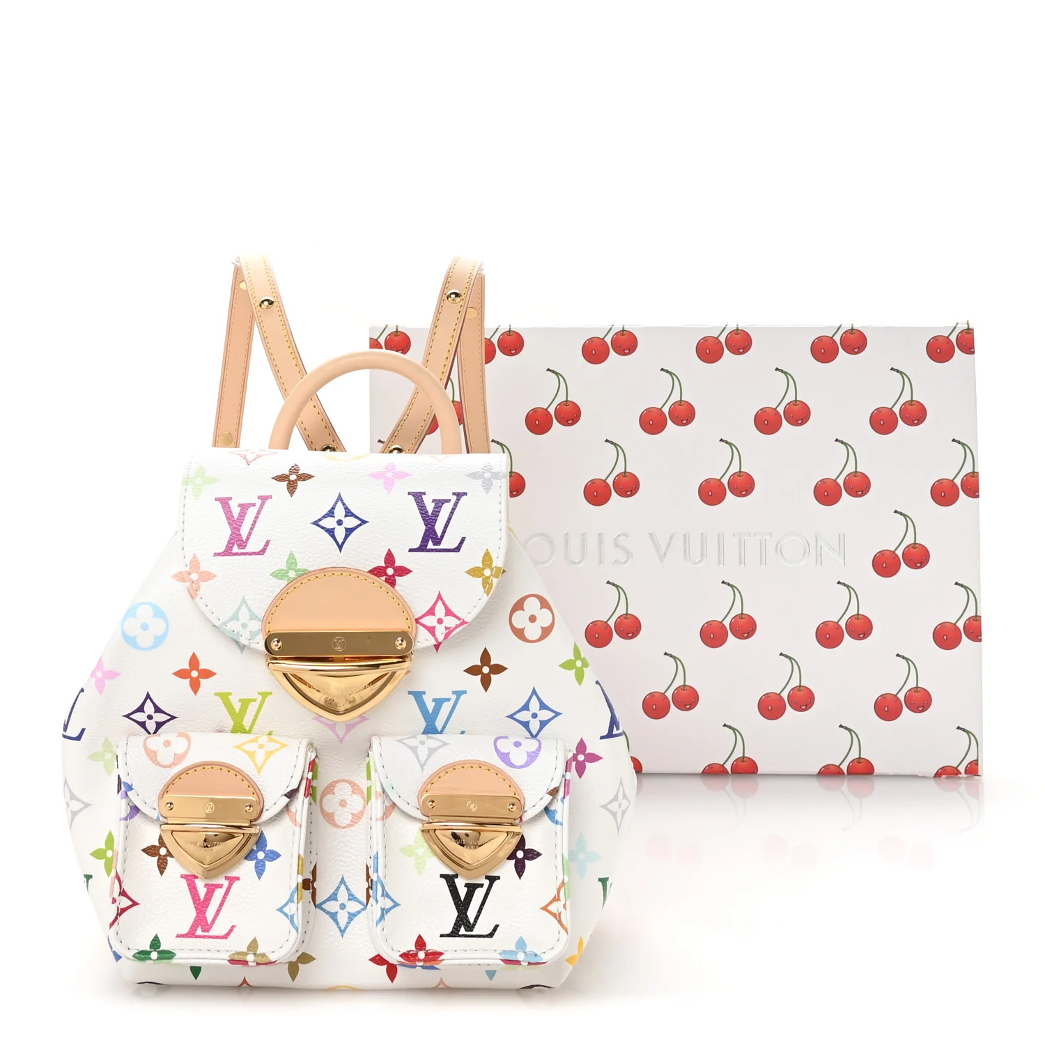 LV X TM Monogram Multicolor Venice Backpack White - Image 10