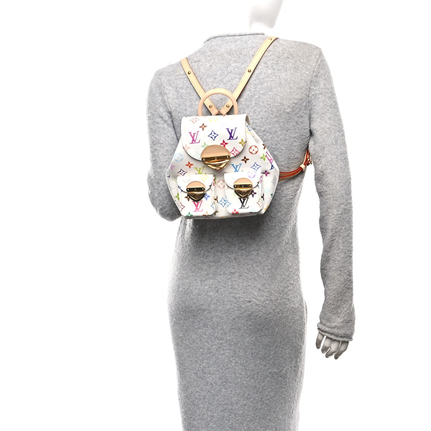 LV X TM Monogram Multicolor Venice Backpack White - Image 2