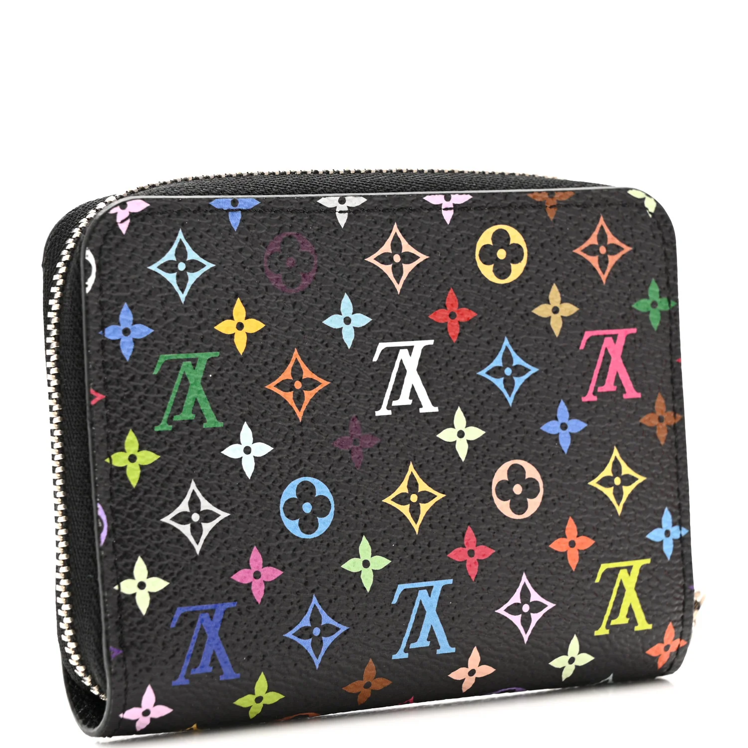 LV x TM Monogram Multicolor Zippy Coin Purse Black - Image 3
