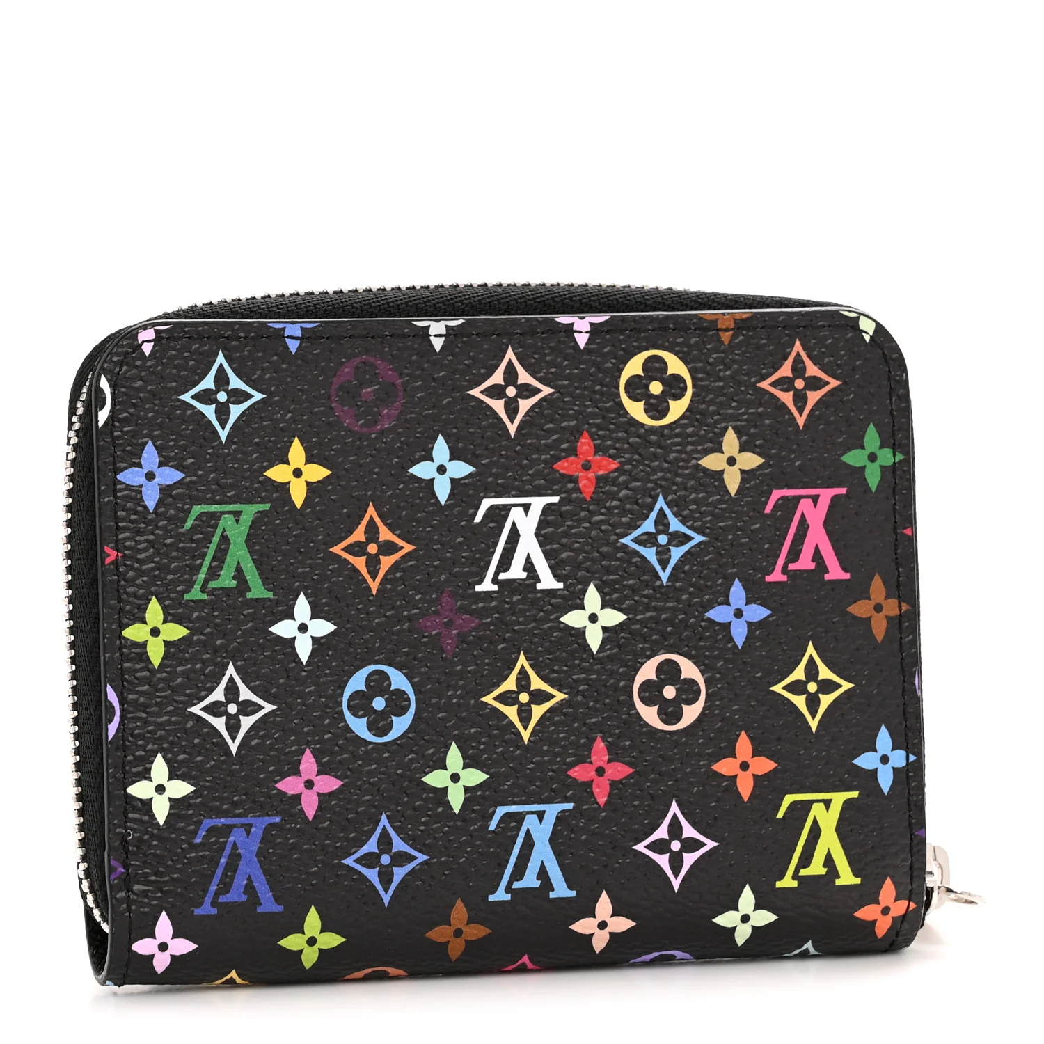 LV x TM Monogram Multicolor Zippy Coin Purse Black - Image 3