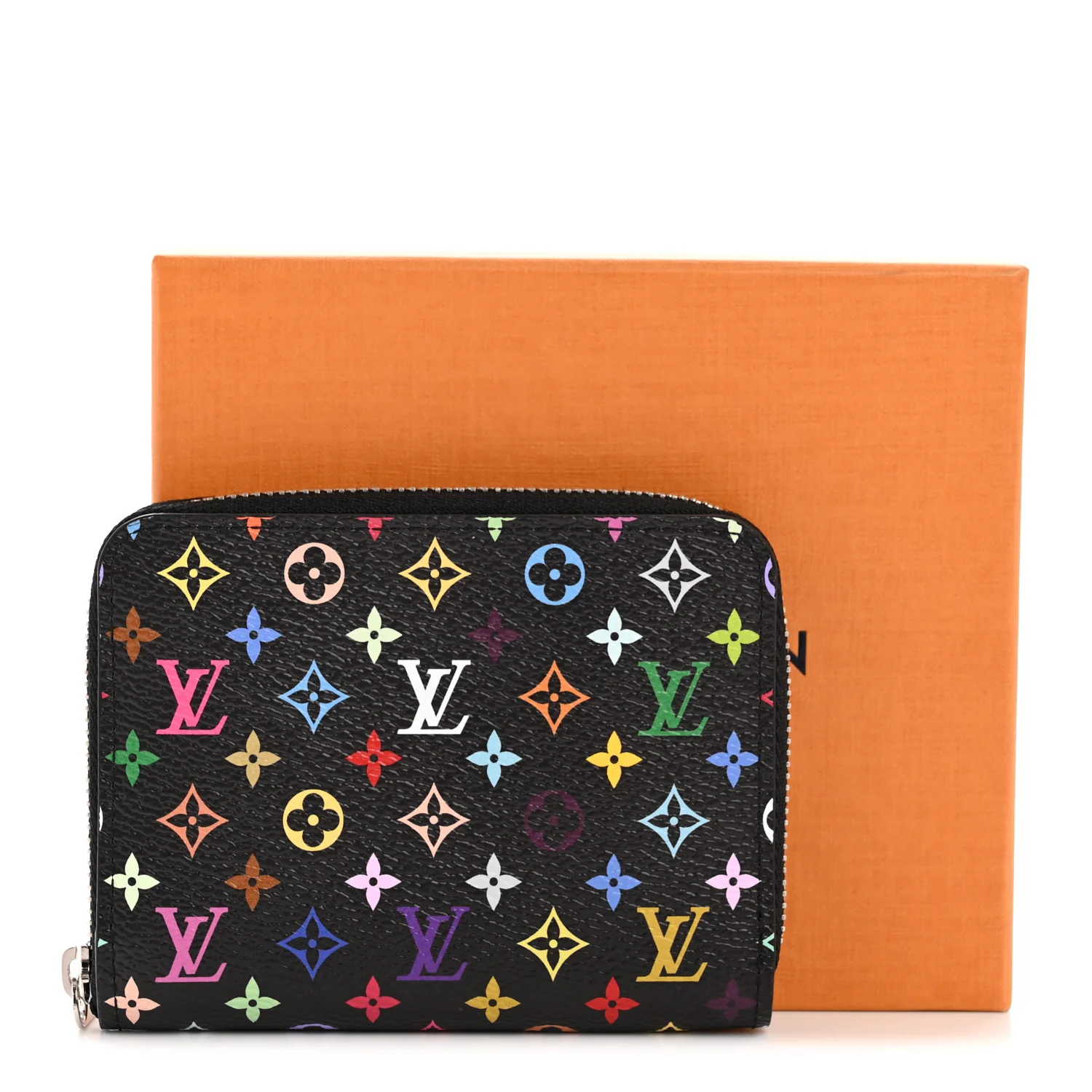 LV x TM Monogram Multicolor Zippy Coin Purse Black - Image 8