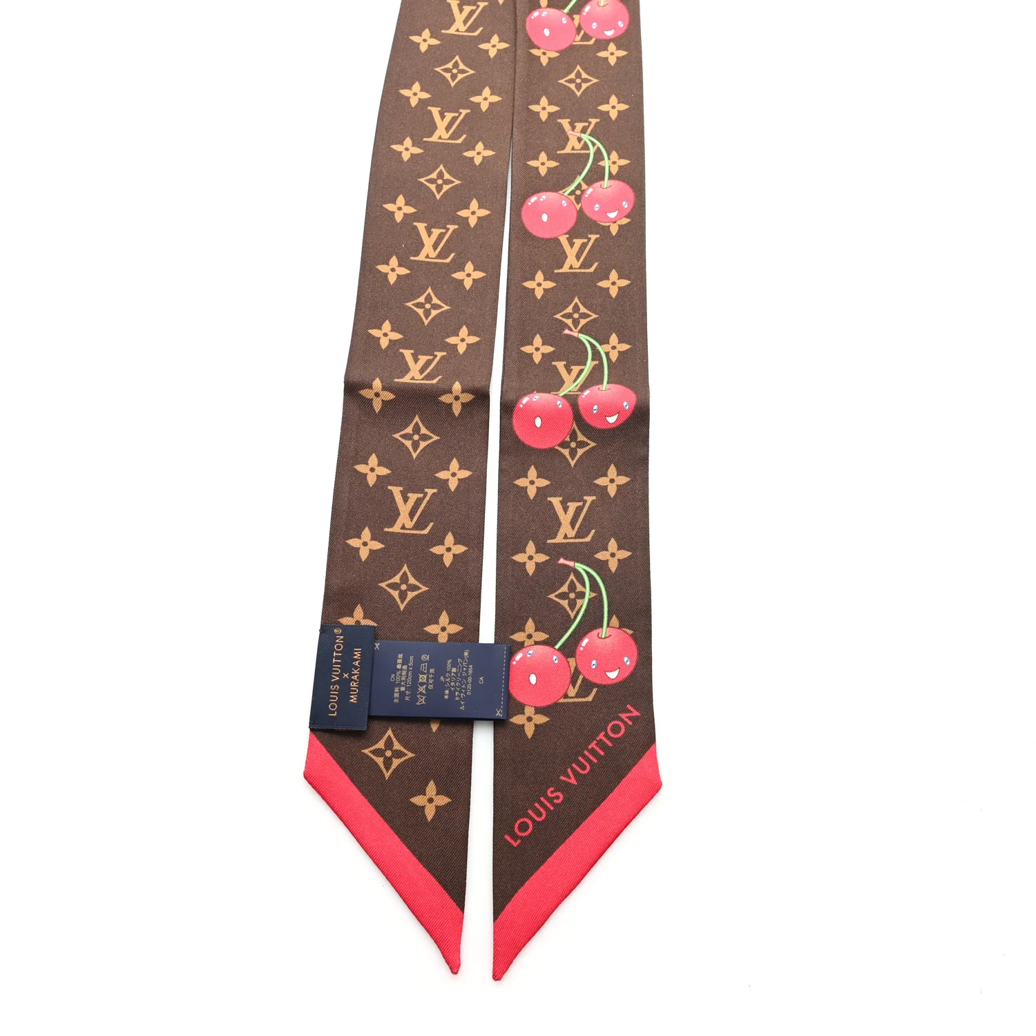 LV X TM Silk Monogram Cerises Bandeau Brown - Image 2