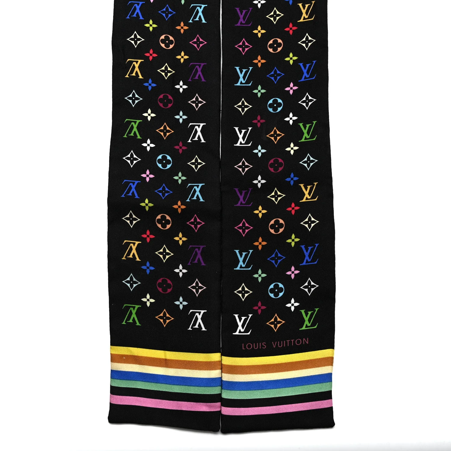 LV X TM Silk Monogram Multicolor Bandeau Black - Image 2