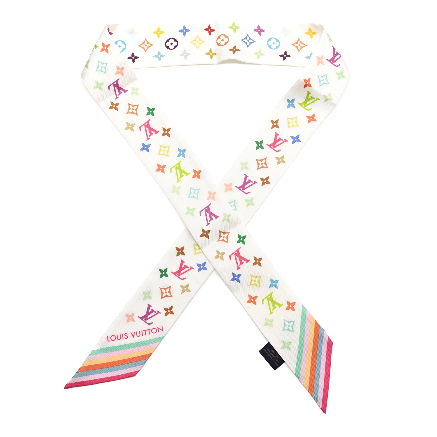 LV X TM Silk Monogram Multicolor BB Bandeau White