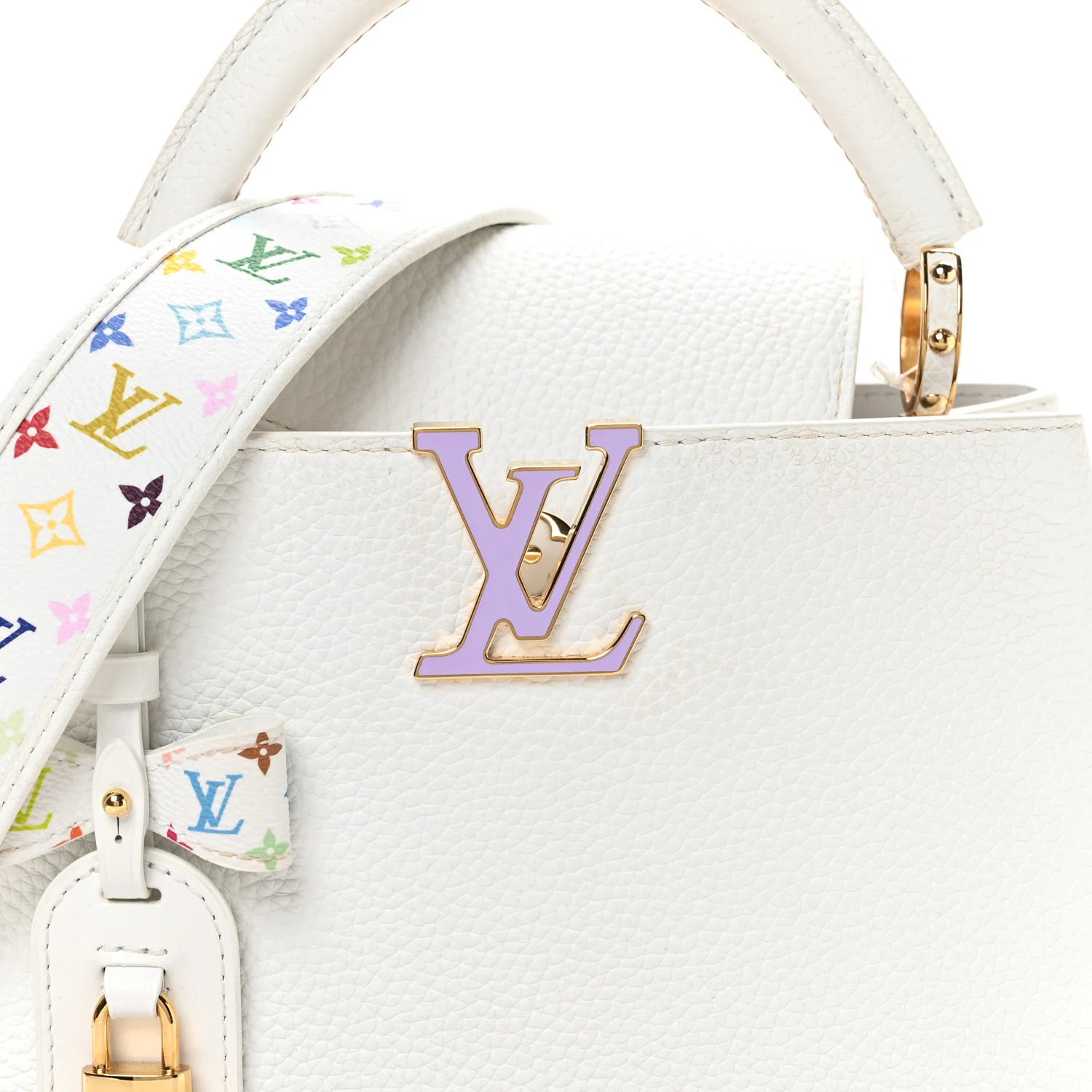 LV X TM Taurillon BB Capucines Blanc - Image 7