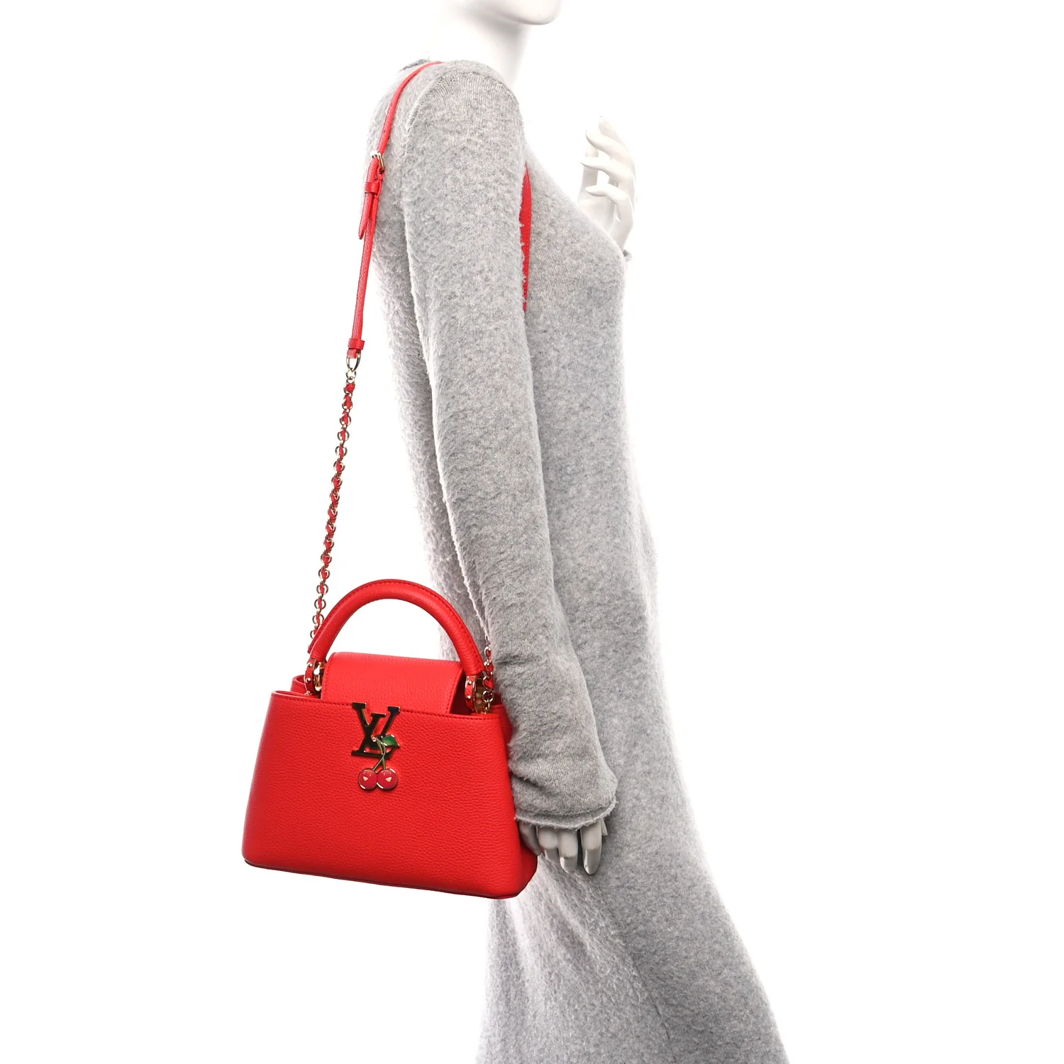 LV X TM Taurillon Cerises Capucines BB Rouge - Image 2