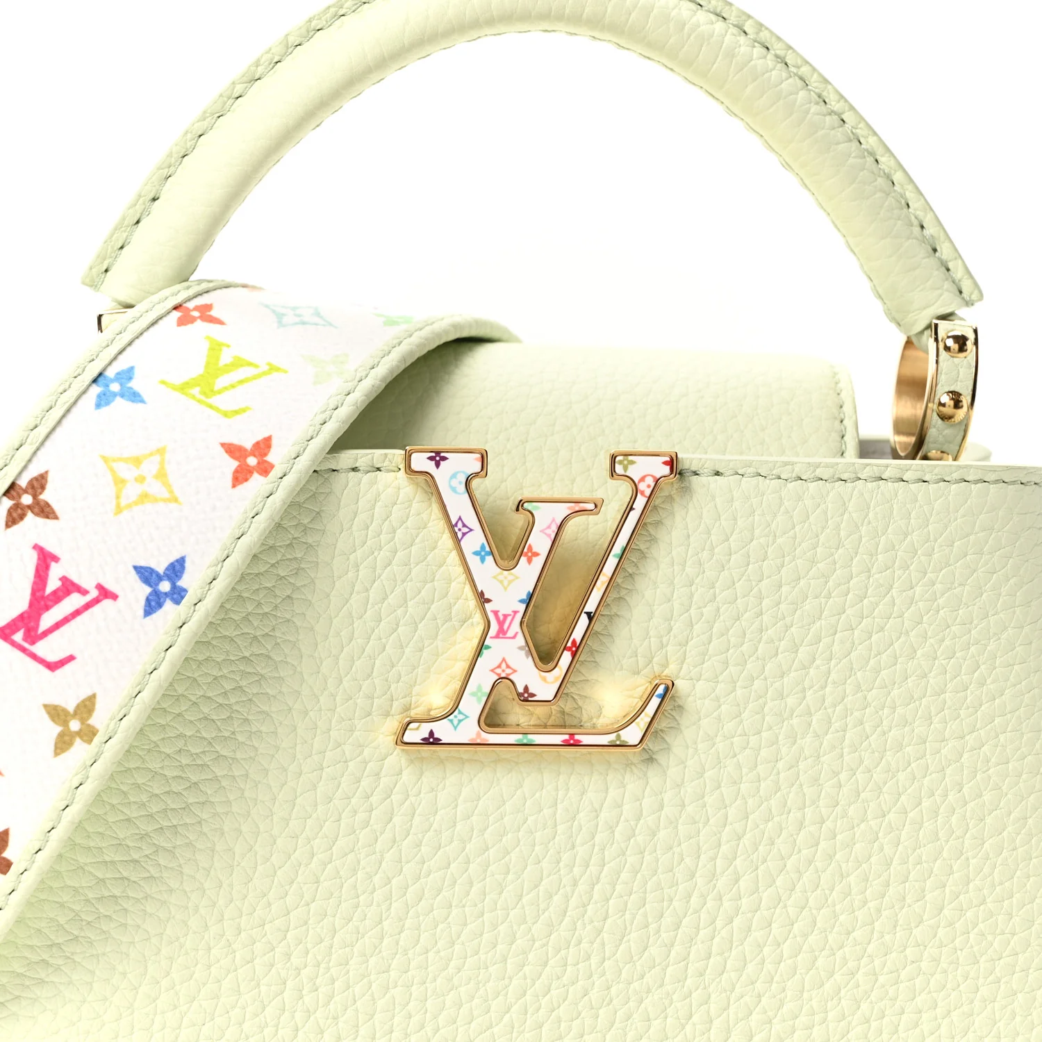 LV X TM Taurillon Mini Capucines Green - Image 7