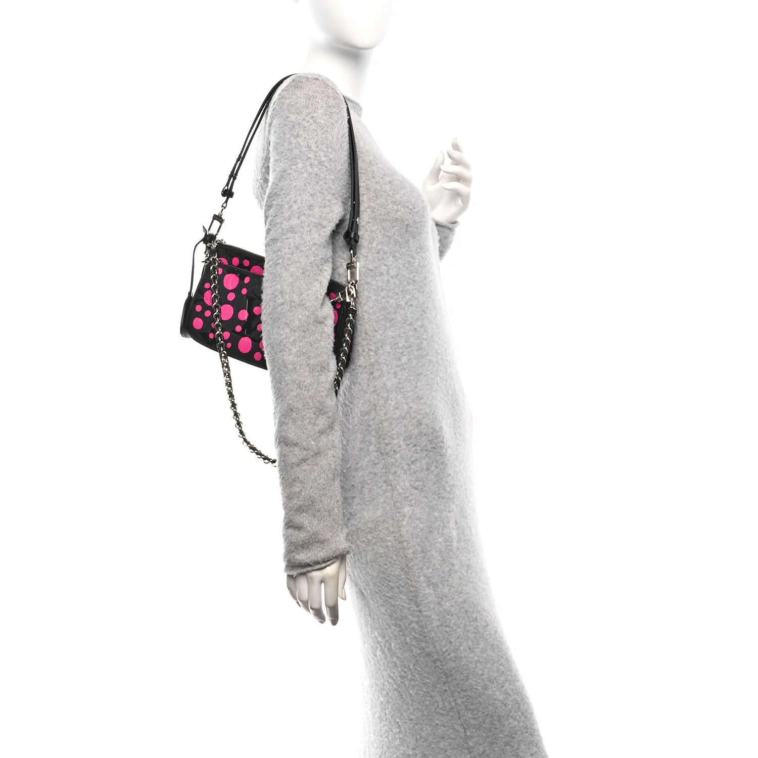 LV X YK Empreinte Multi Pochette Accessories Black Fuchsia - Image 2